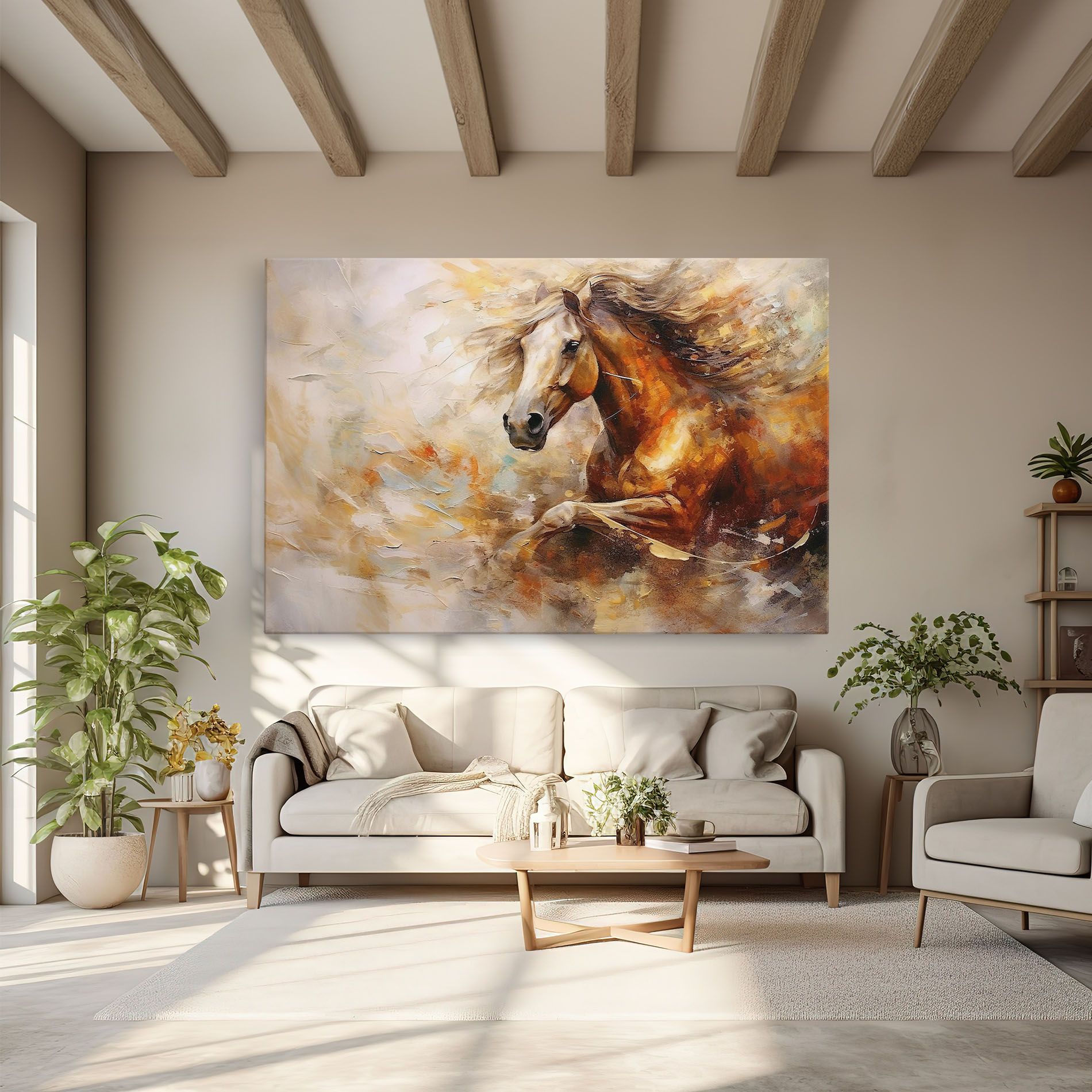 Brown Horse Running mockup 6