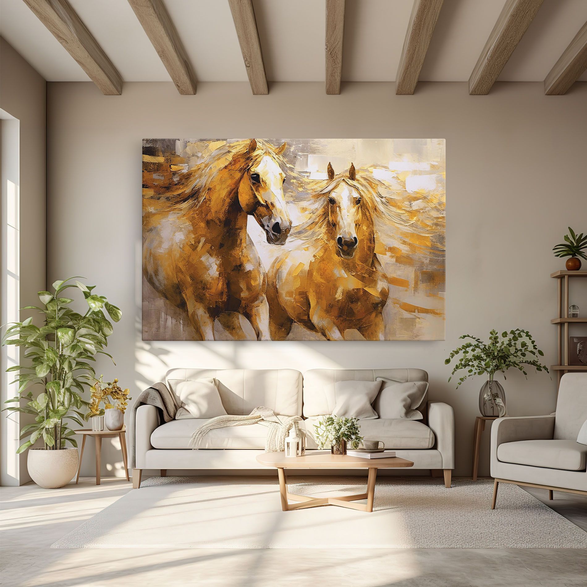 Golden Brown Horses mockup 6