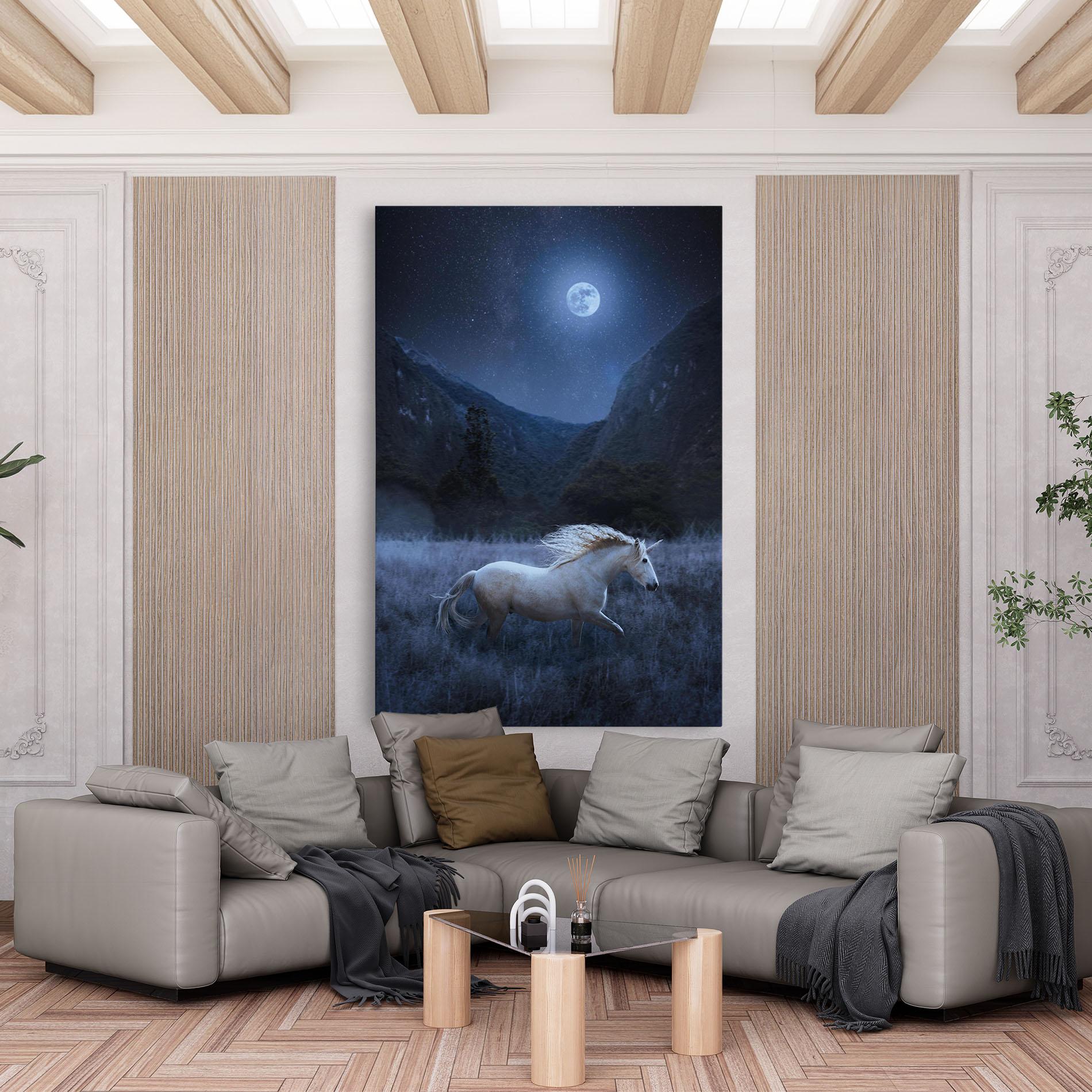 Tablou Canvas Blue Moon Unicorn mockup 6