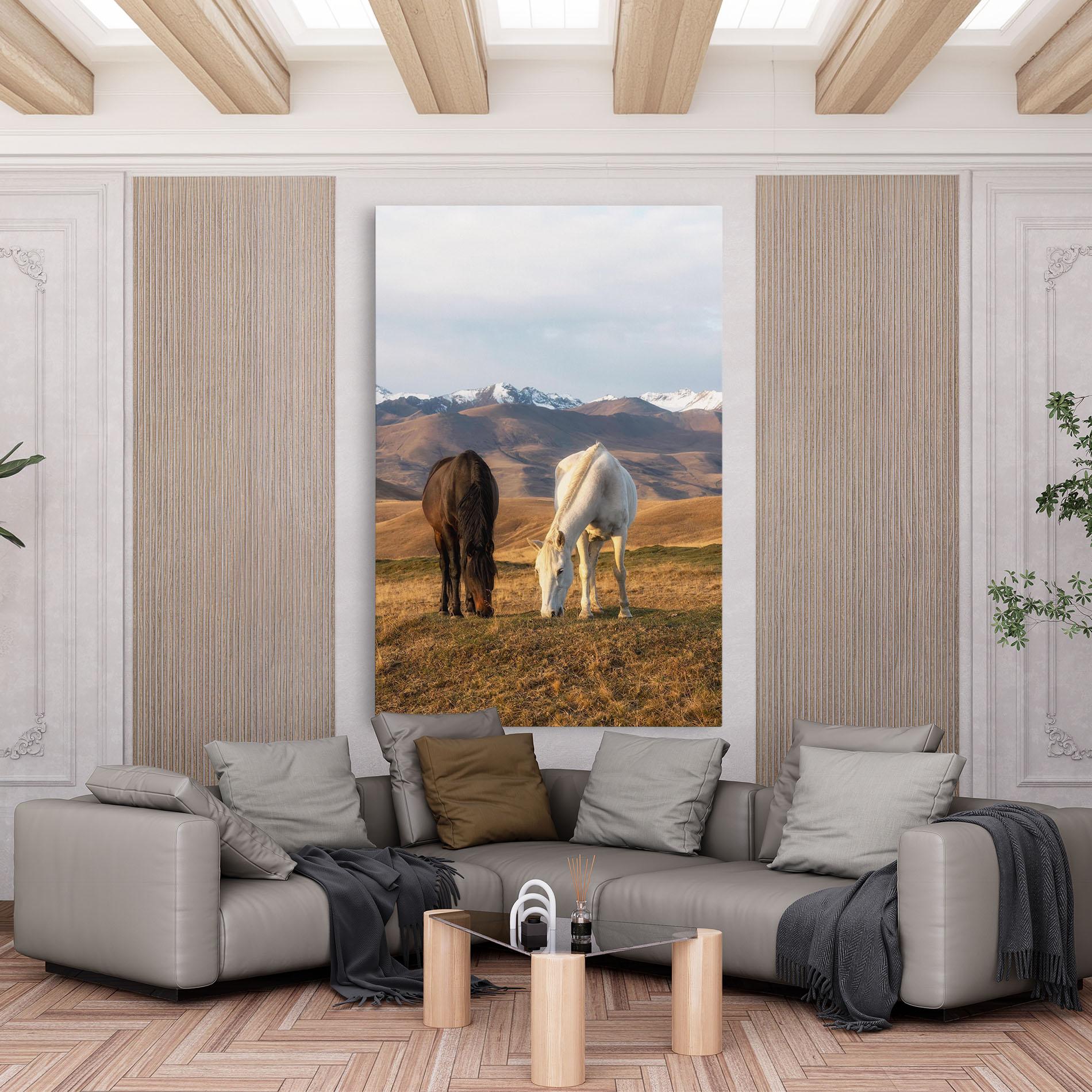 Tablou Canvas Mountain Horses mockup 6