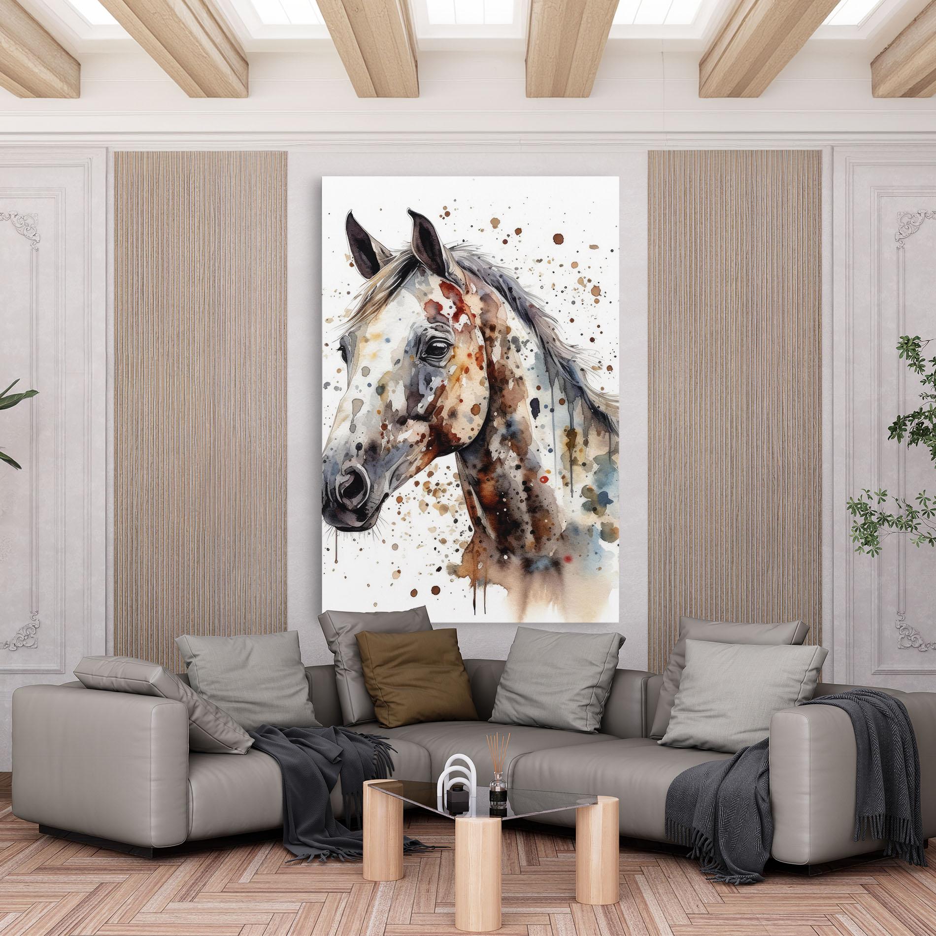 Tablou Canvas Watercolor Horse mockup 6