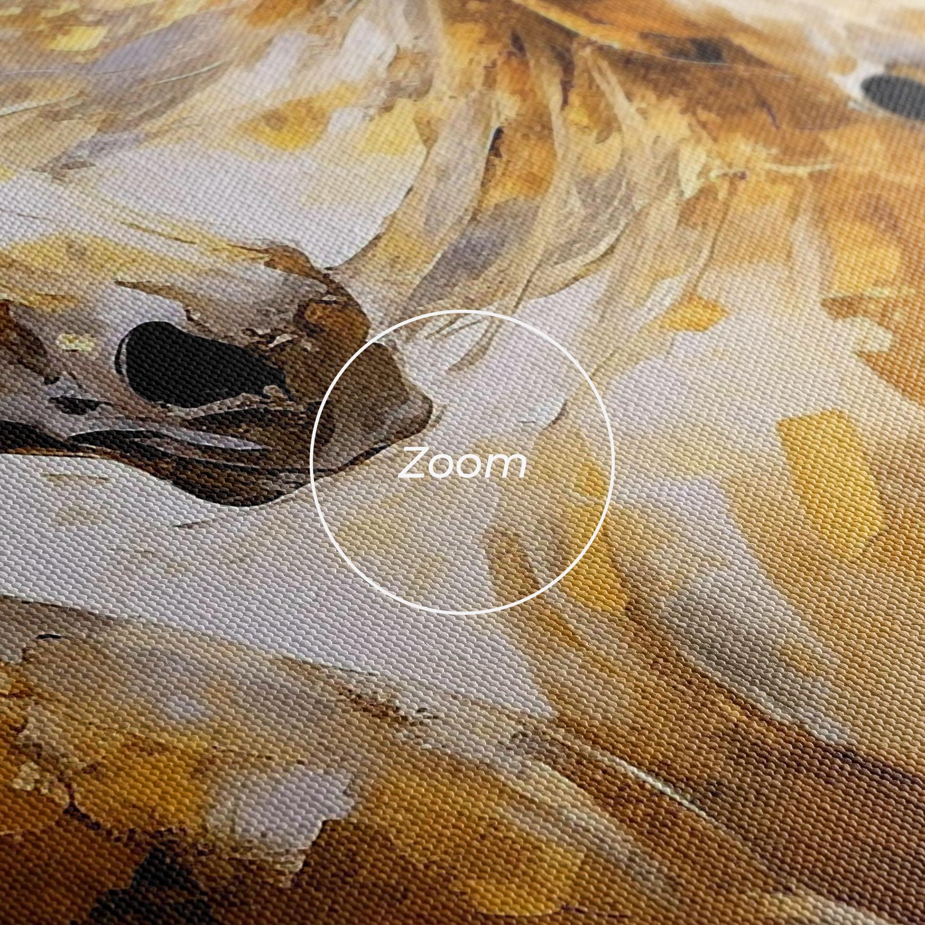 Tablou Canvas Golden Brown Horses mockup 3