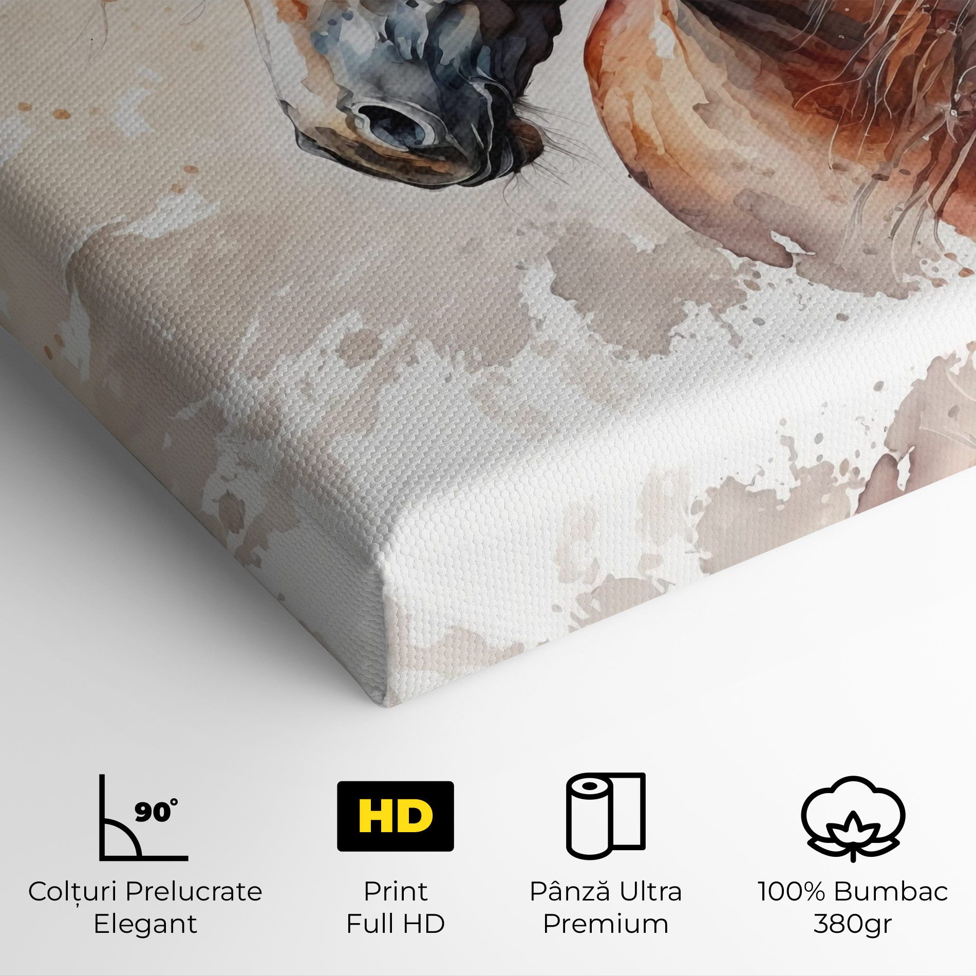 Black Brown Horse Painting mockup 4