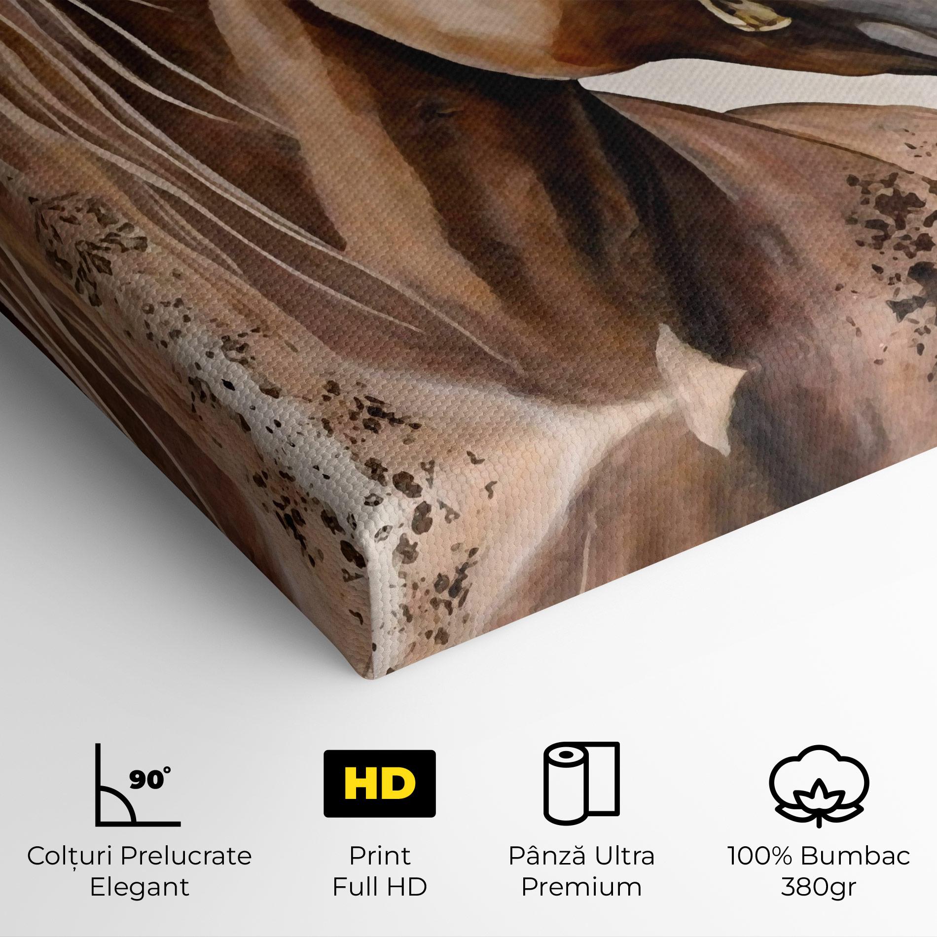 Tablou Canvas Gold Horse Painting mockup 4