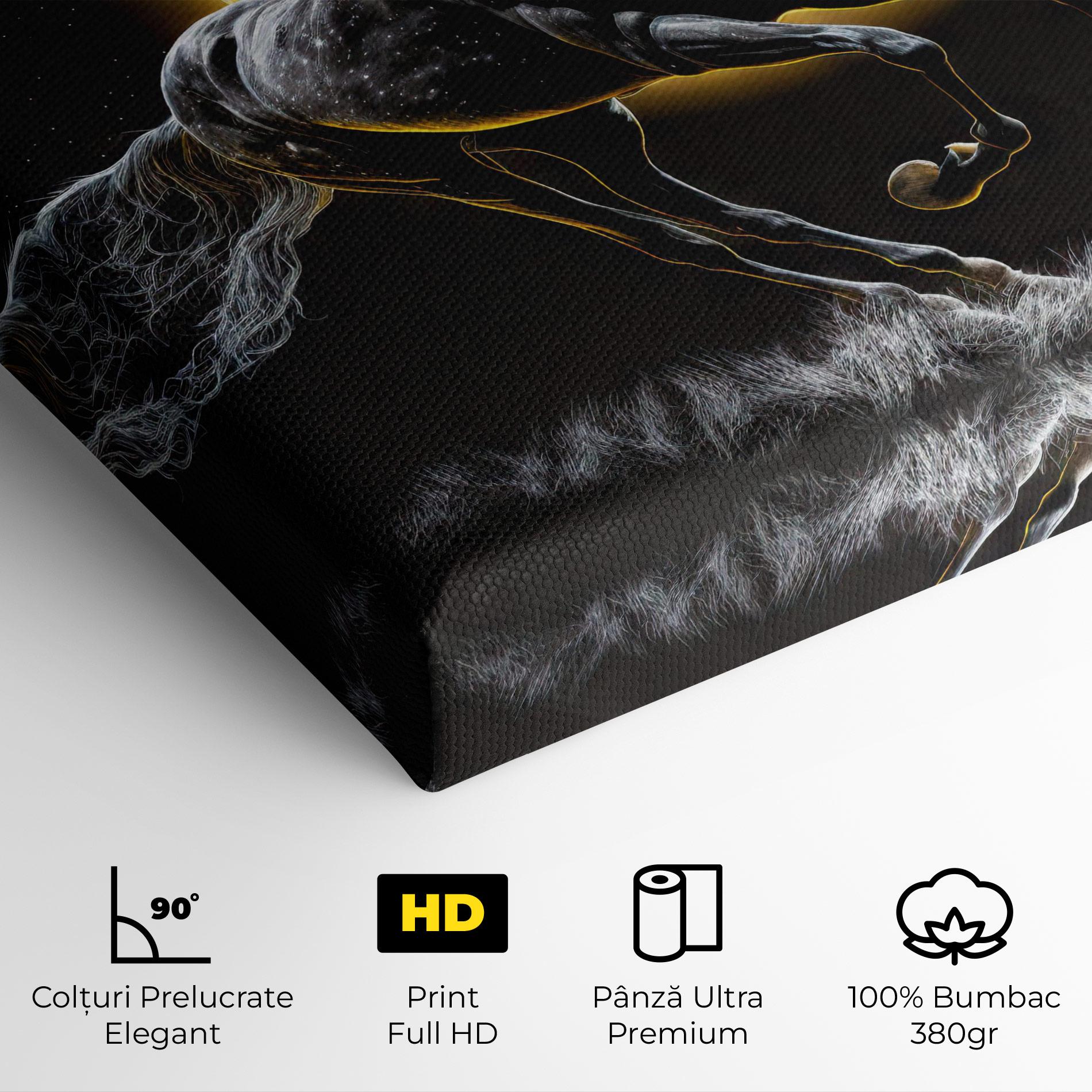 Tablou Canvas Gold Moon Horse mockup 4