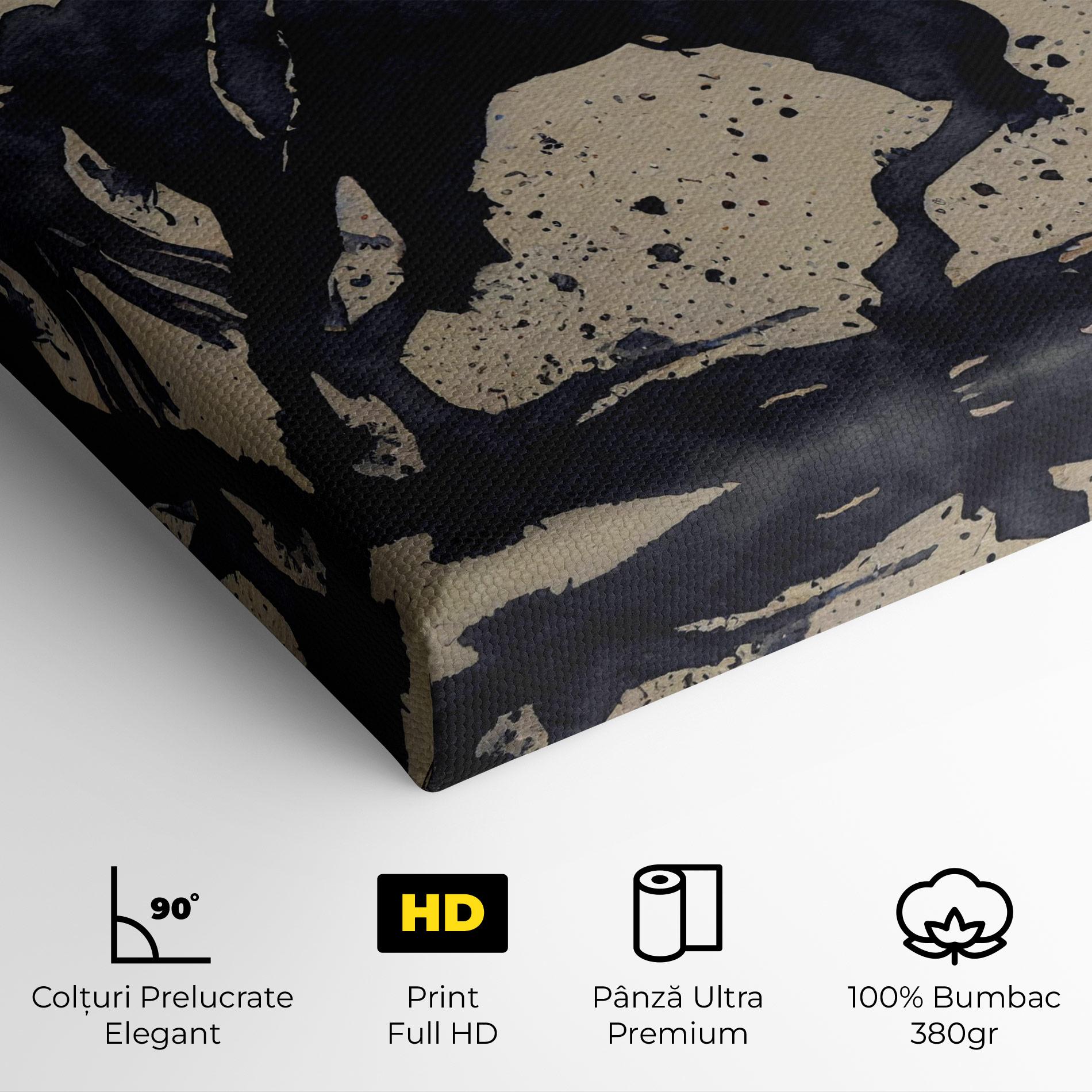 Tablou Canvas Watercolor Black Horse mockup 4