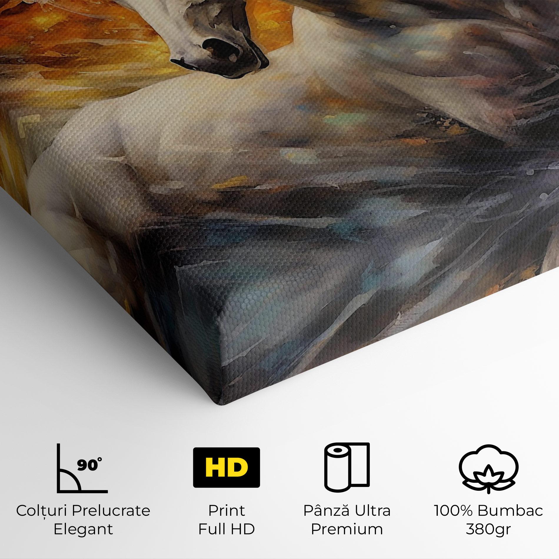 Tablou Canvas White Horse Painting mockup 4