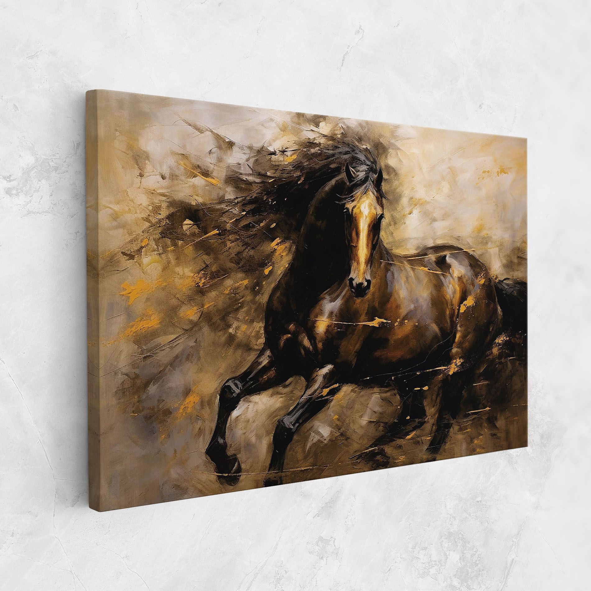 Gold Brown Horse mockup 1