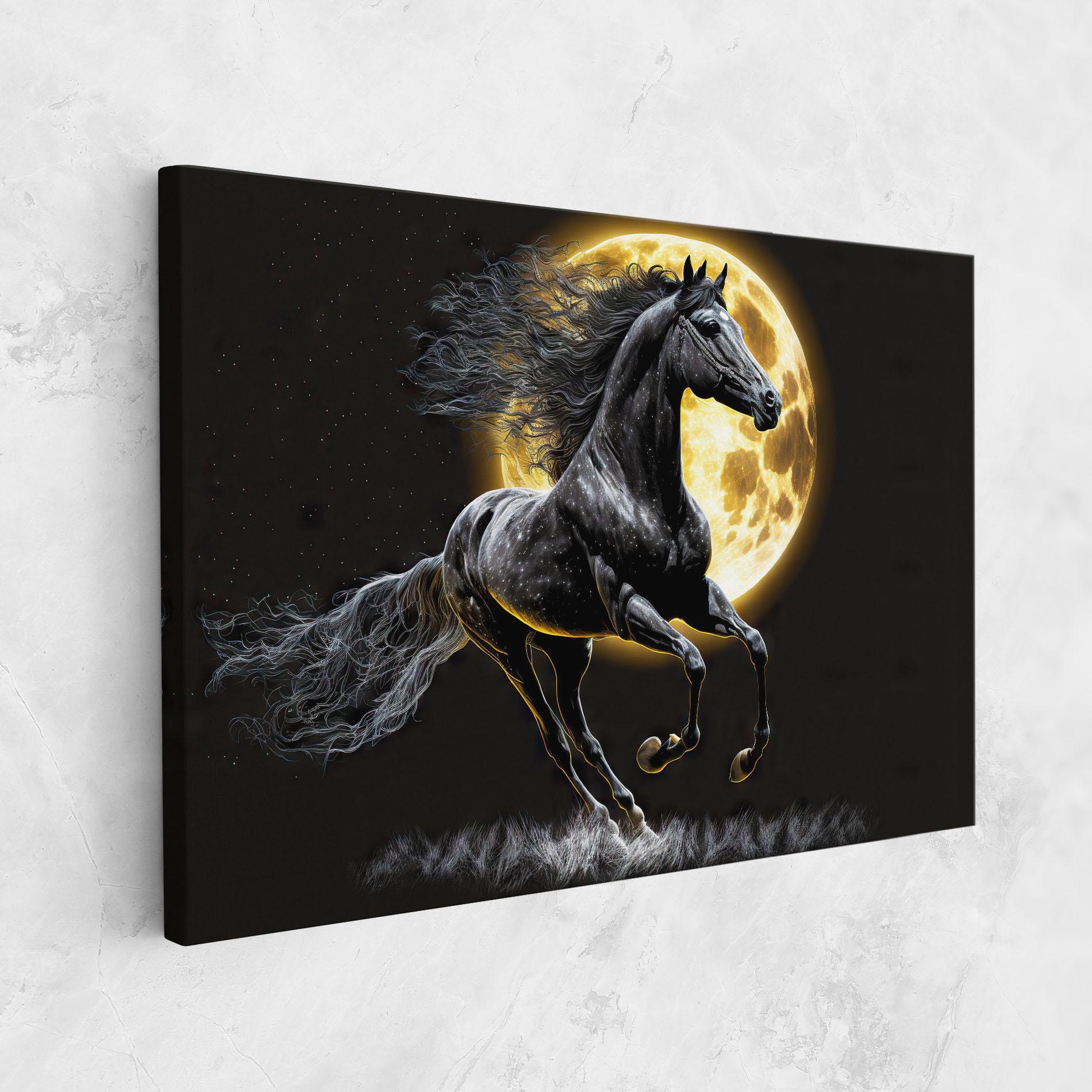 Tablou Canvas Gold Moon Horse mockup 1
