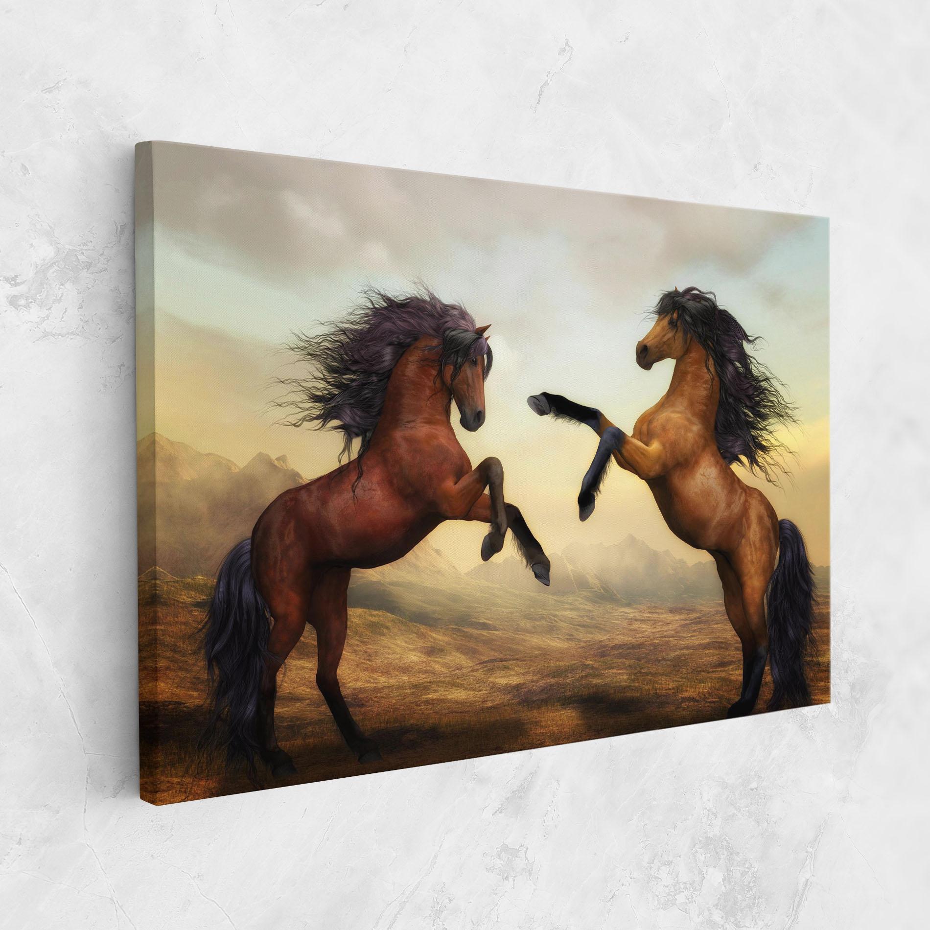 Tablou Canvas Two Horses mockup 1
