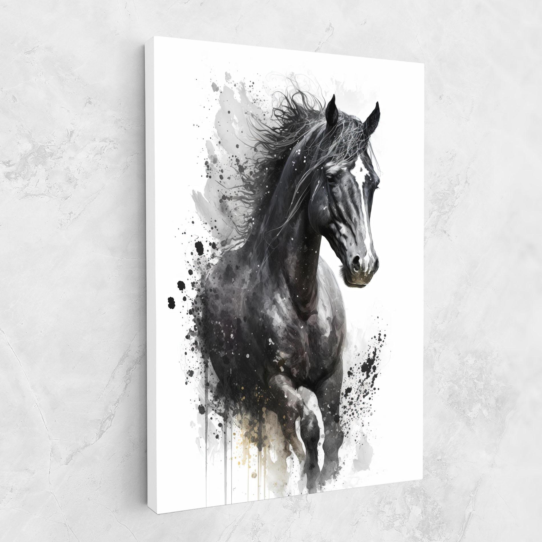Tablou Canvas Black Horse mockup 1