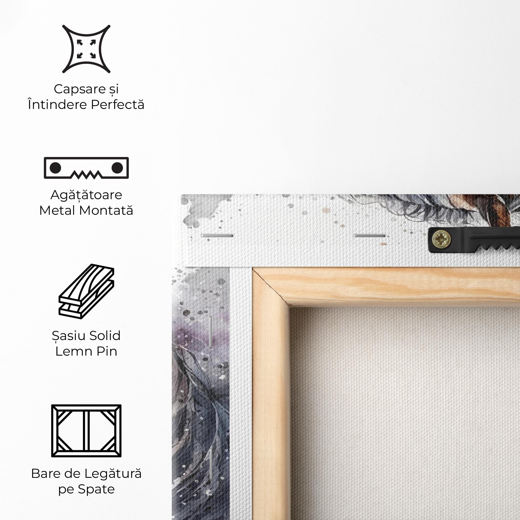 Tablou Canvas Black Brown Horse Painting mockup 5