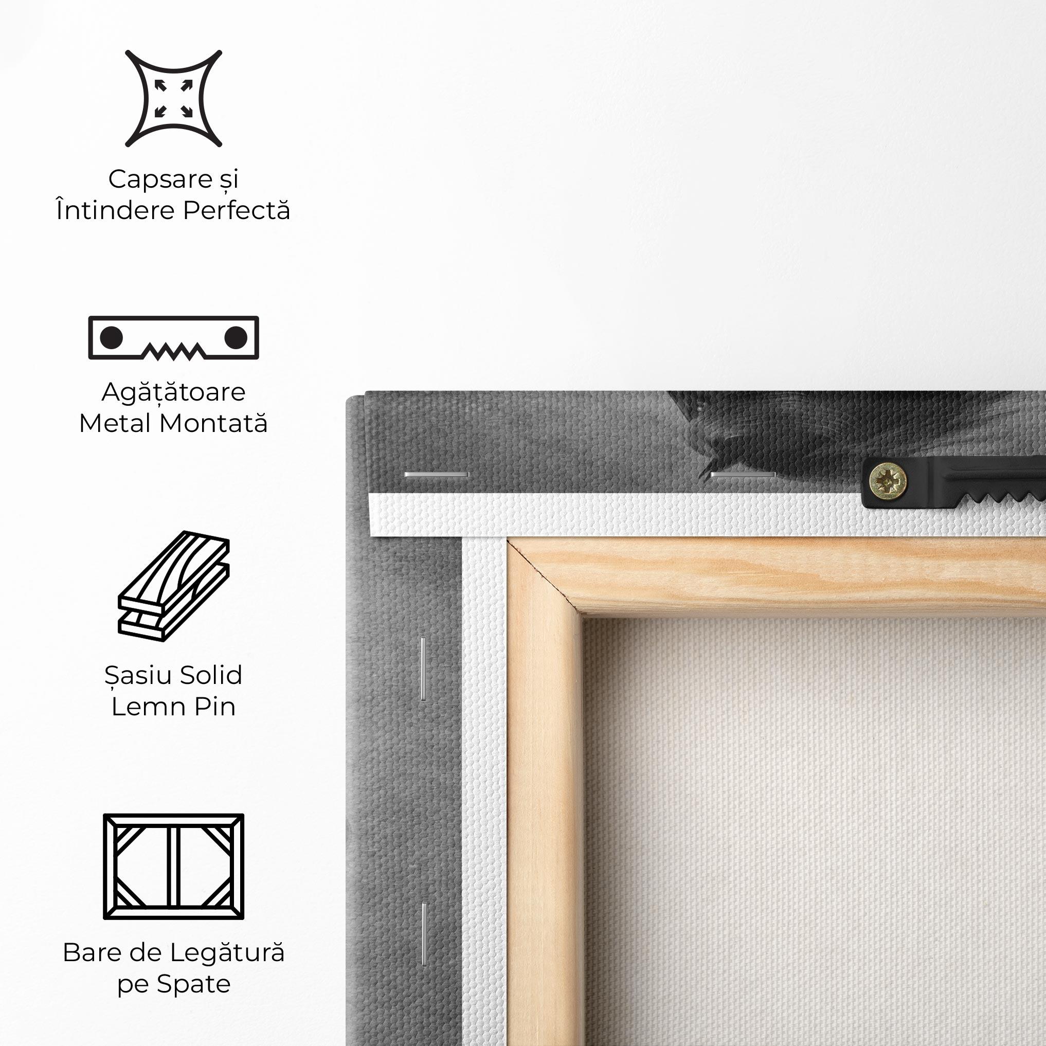 Tablou Canvas Black Horse Jumping mockup 5