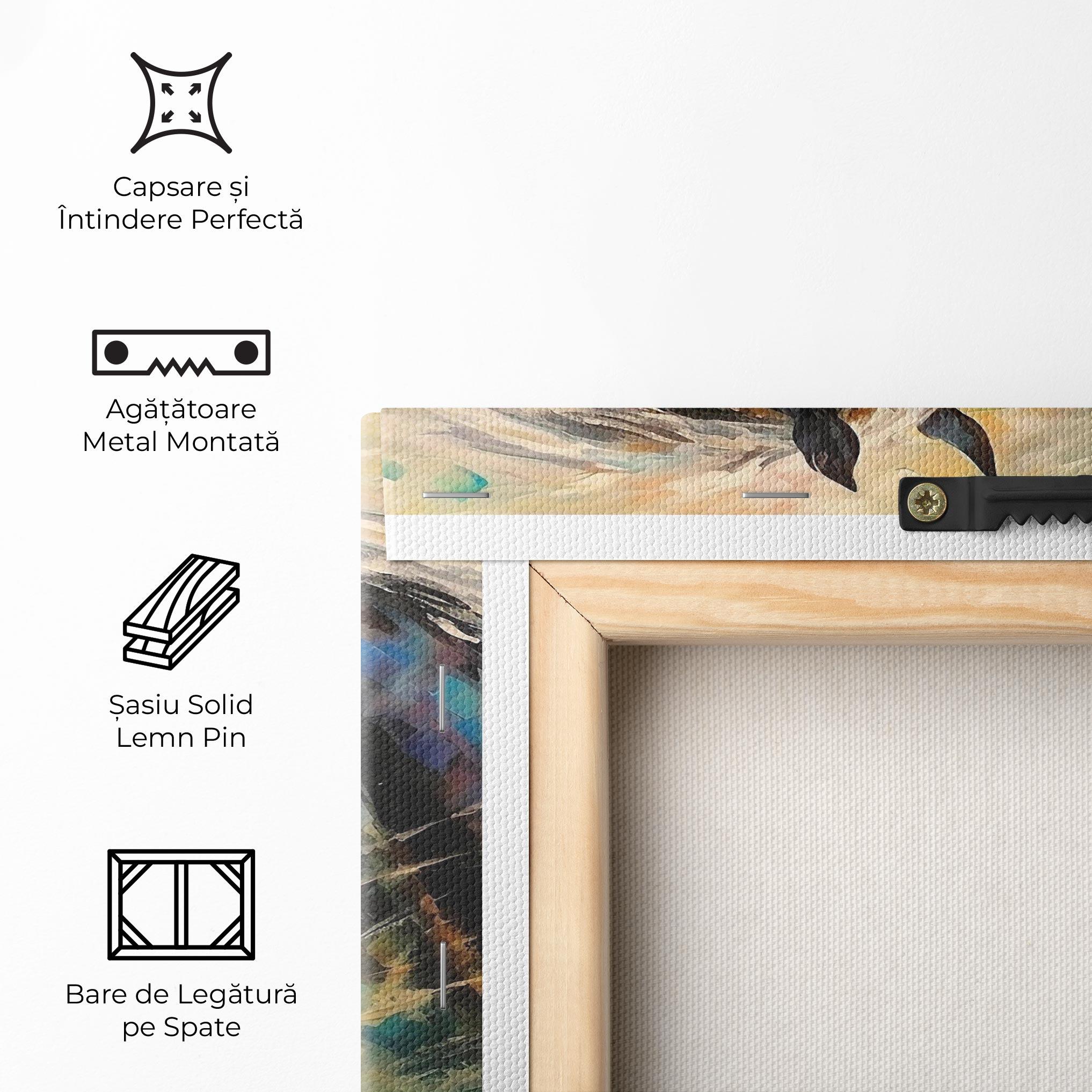 Tablou Canvas Brown Black Horses mockup 5