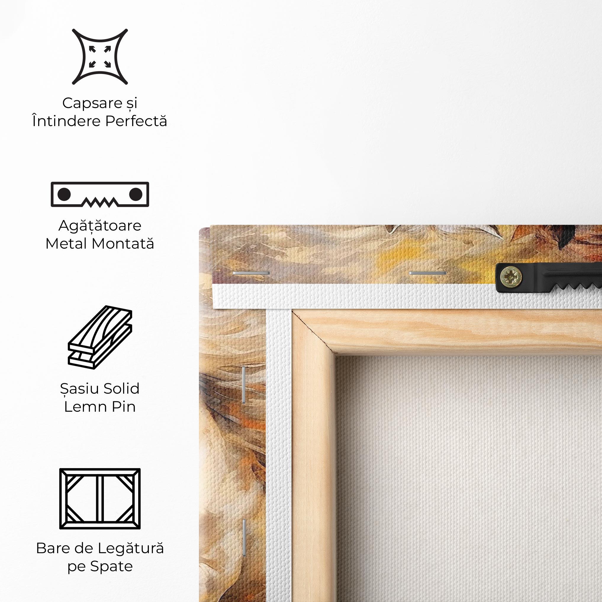 Tablou Canvas Brown White Horses mockup 5