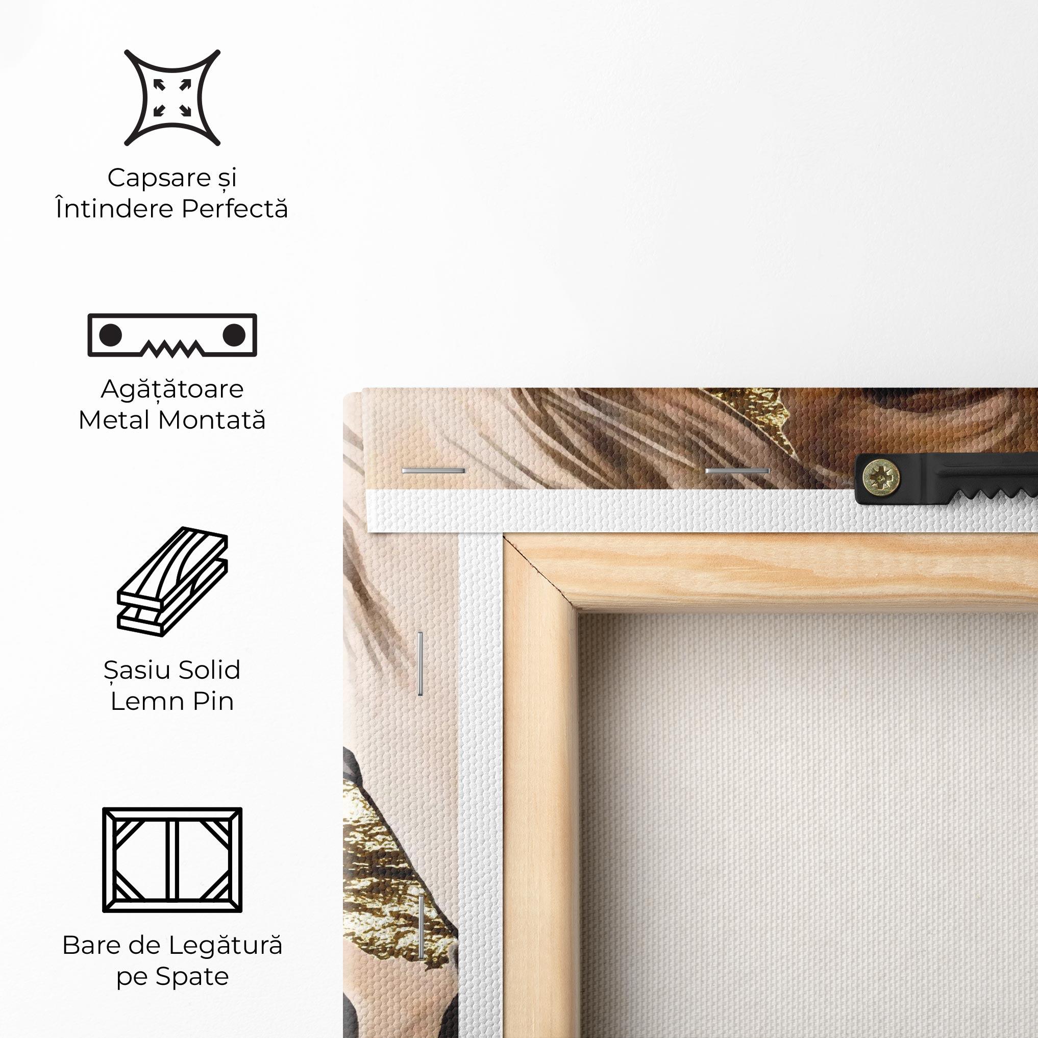 Tablou Canvas Gold Horse Painting mockup 5