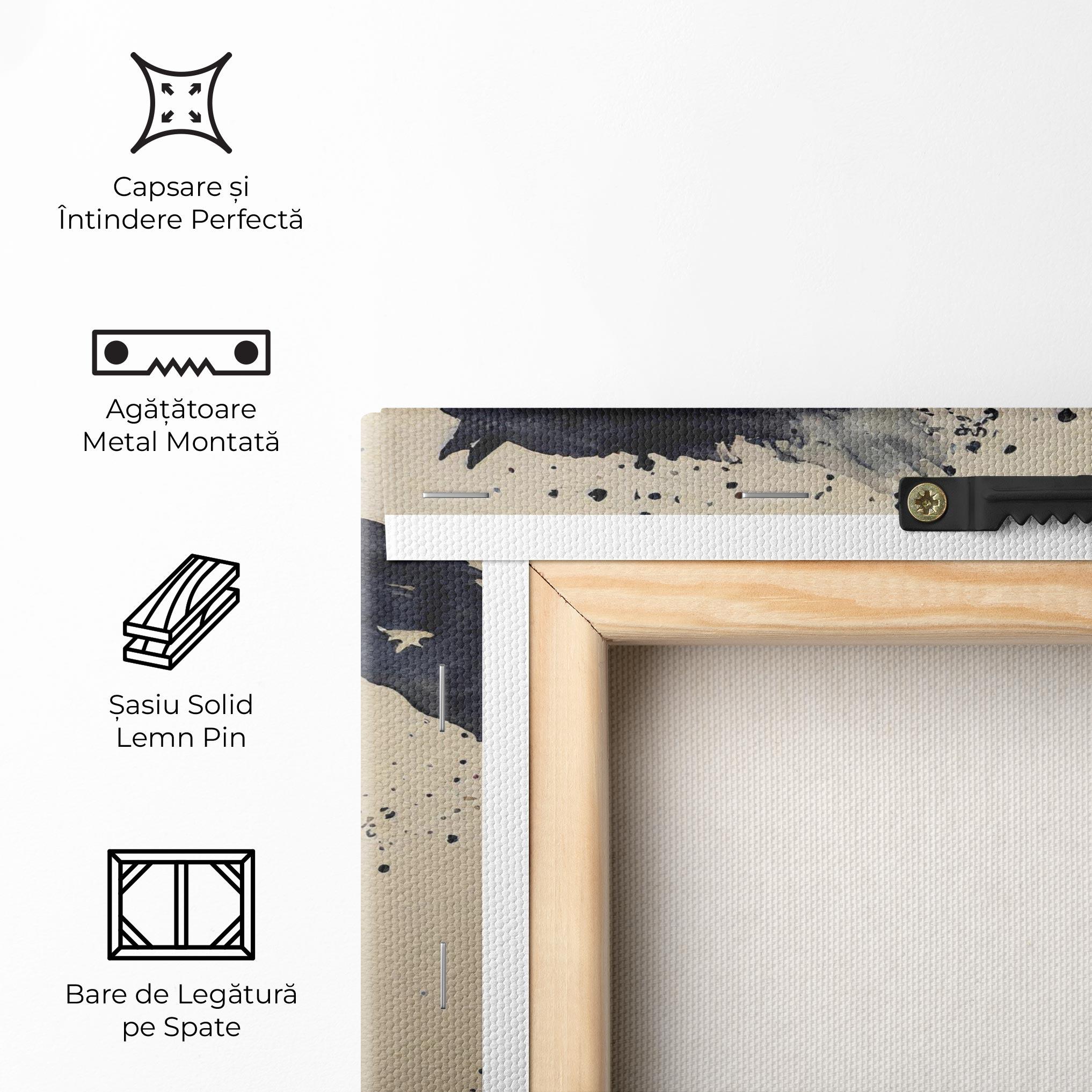 Tablou Canvas Watercolor Black Horse mockup 5