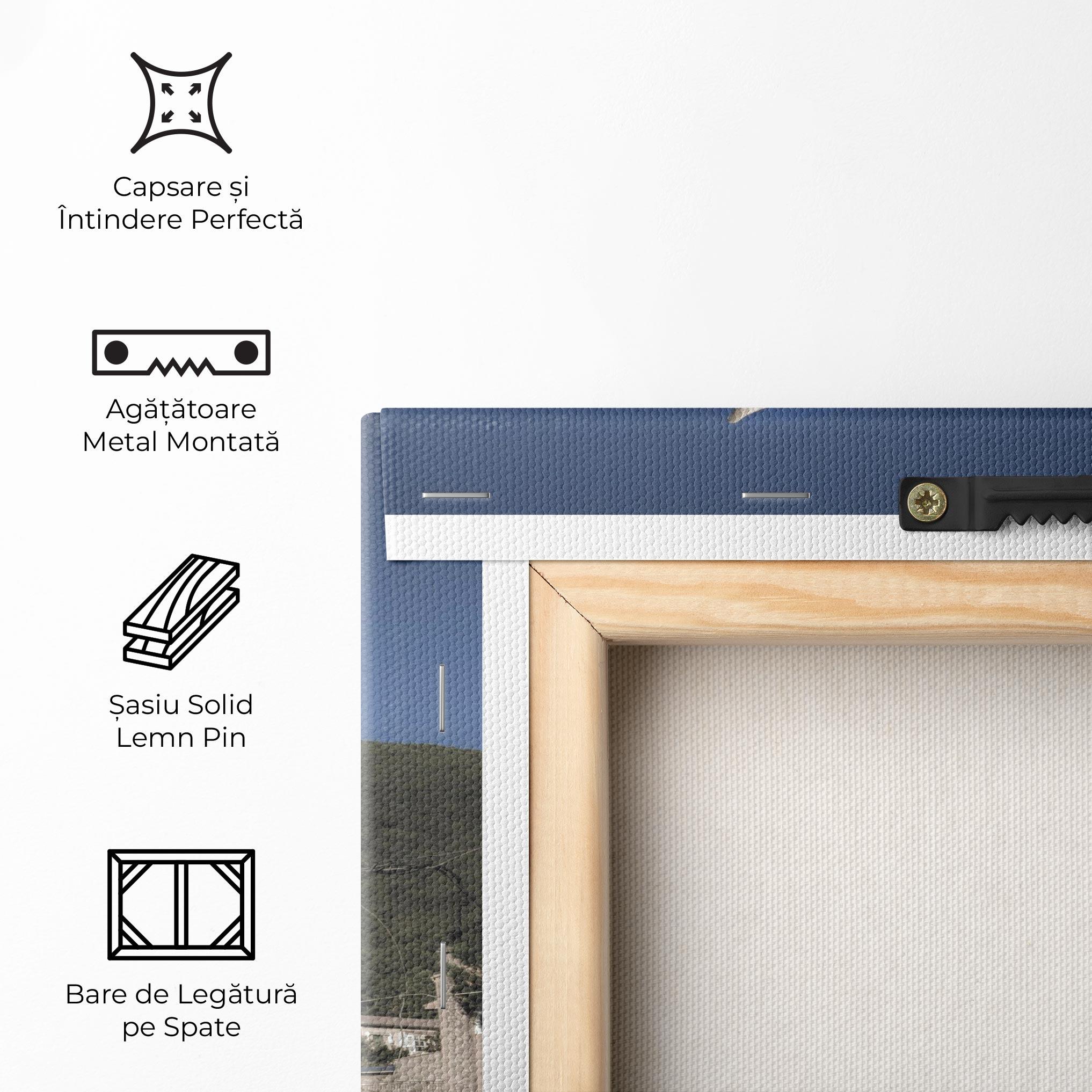 Tablou Canvas White Grey Horse mockup 5