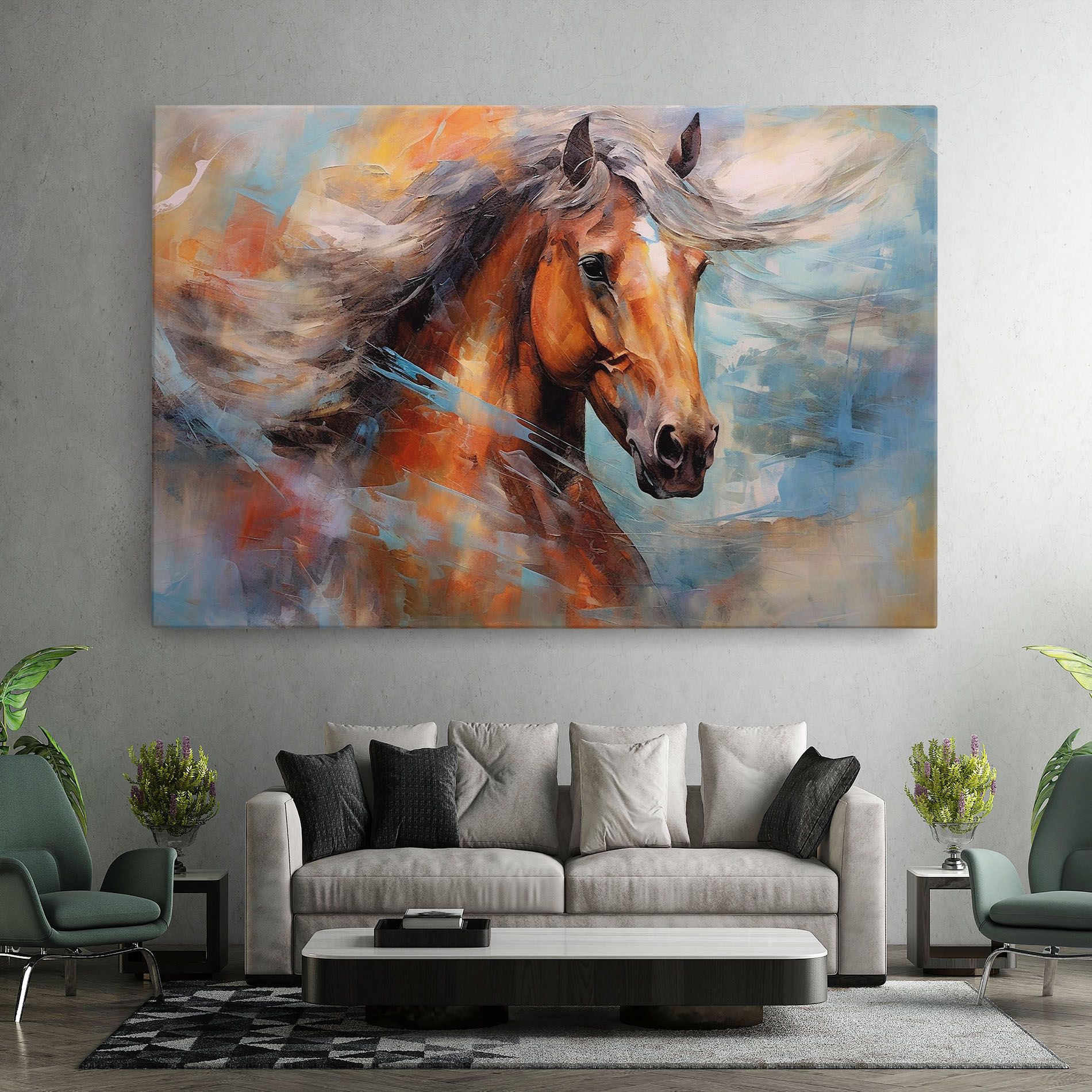 Beautiful Brown Horse mockup 7