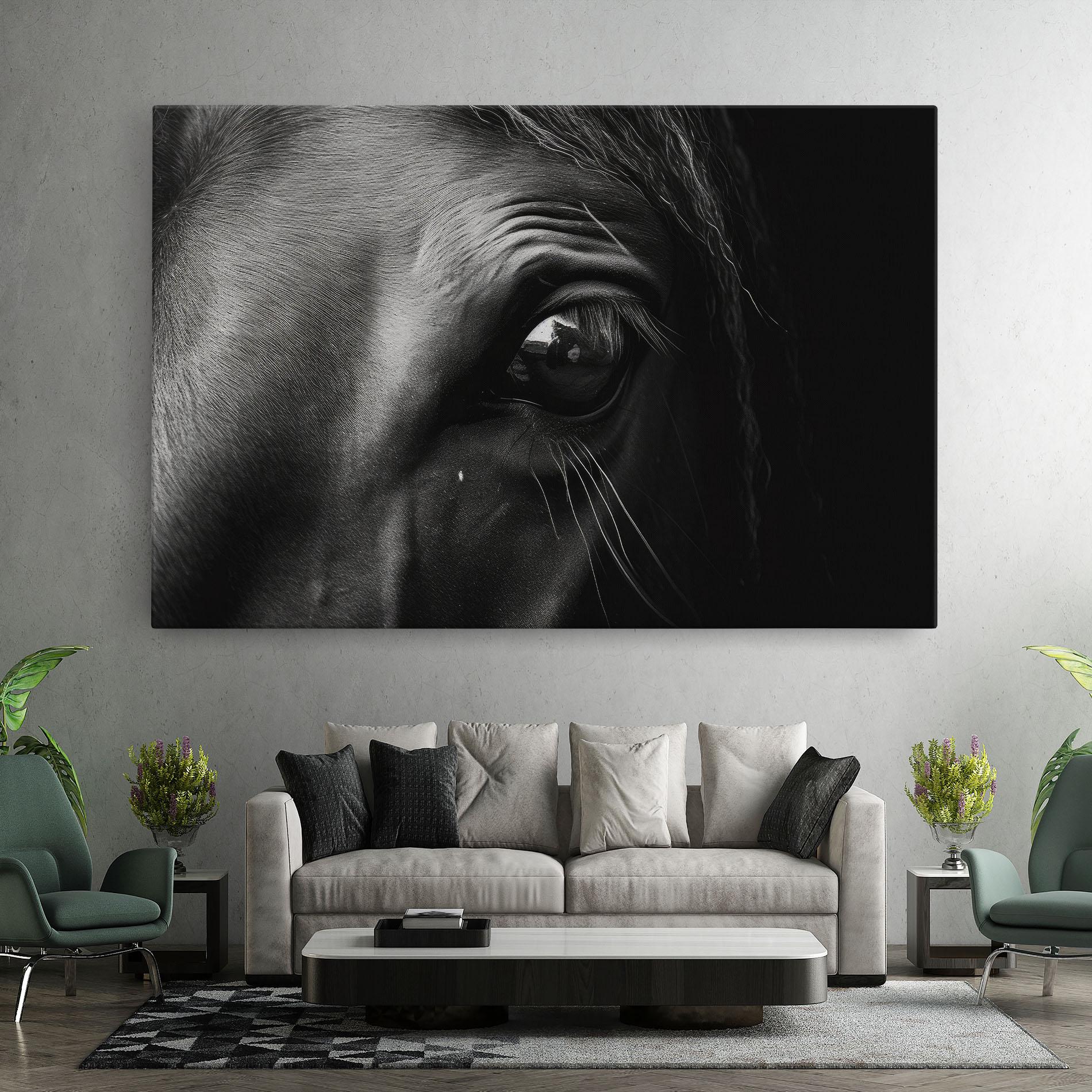 Tablou Canvas Black Horse Eye mockup 7