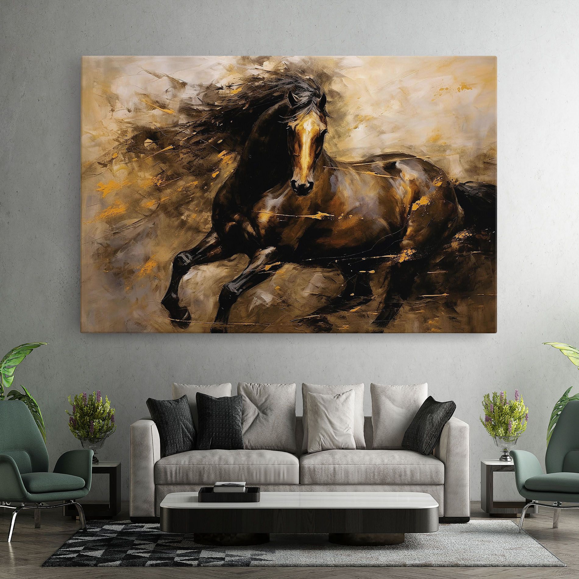 Gold Brown Horse mockup 7