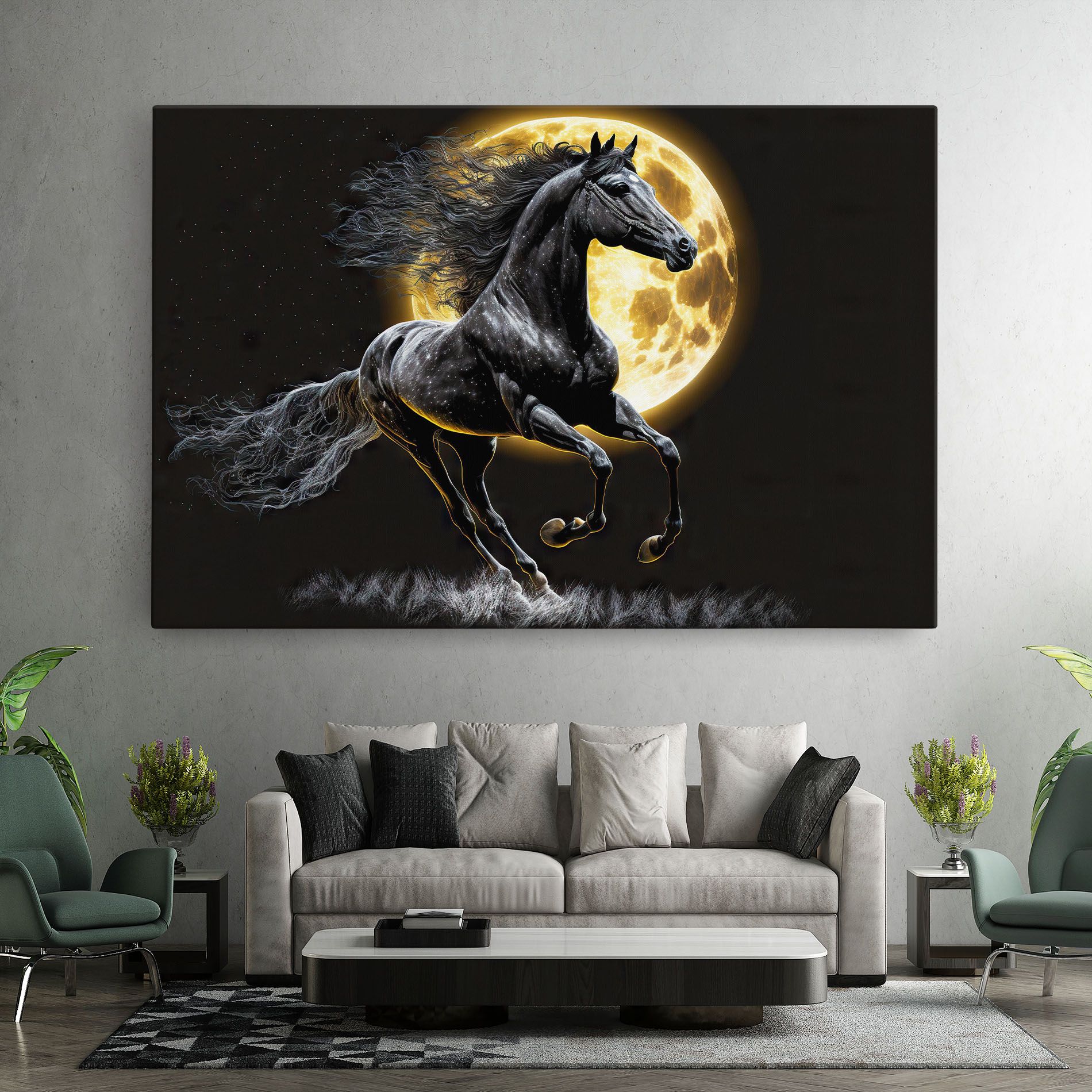 Gold Moon Horse mockup 7