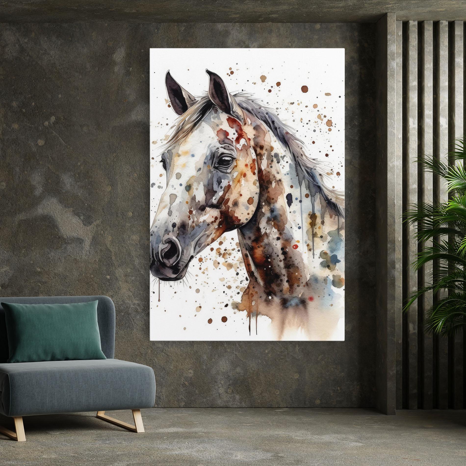 Tablou Canvas Watercolor Horse mockup 7