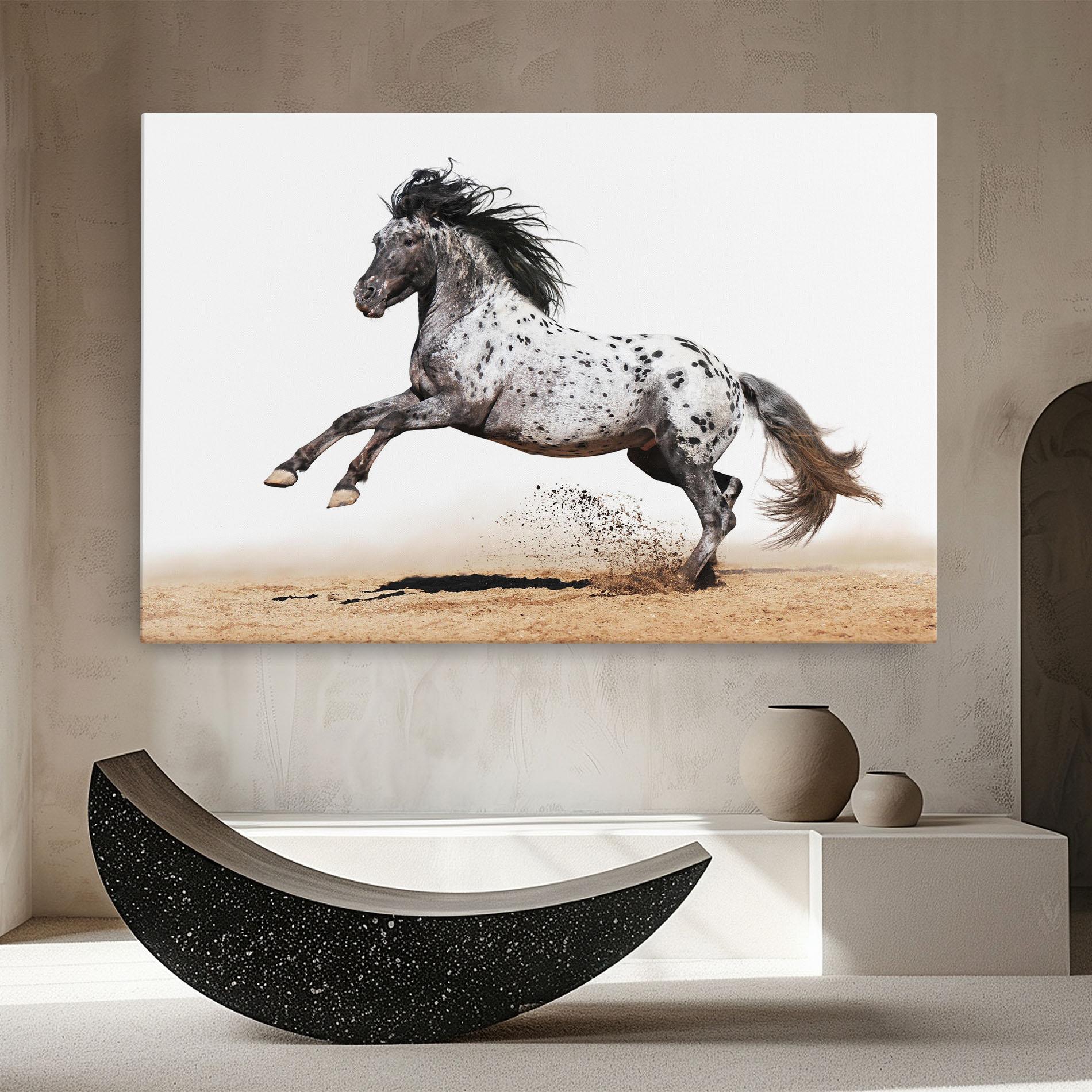 Tablou Canvas Appaloosa Horse Running mockup 8