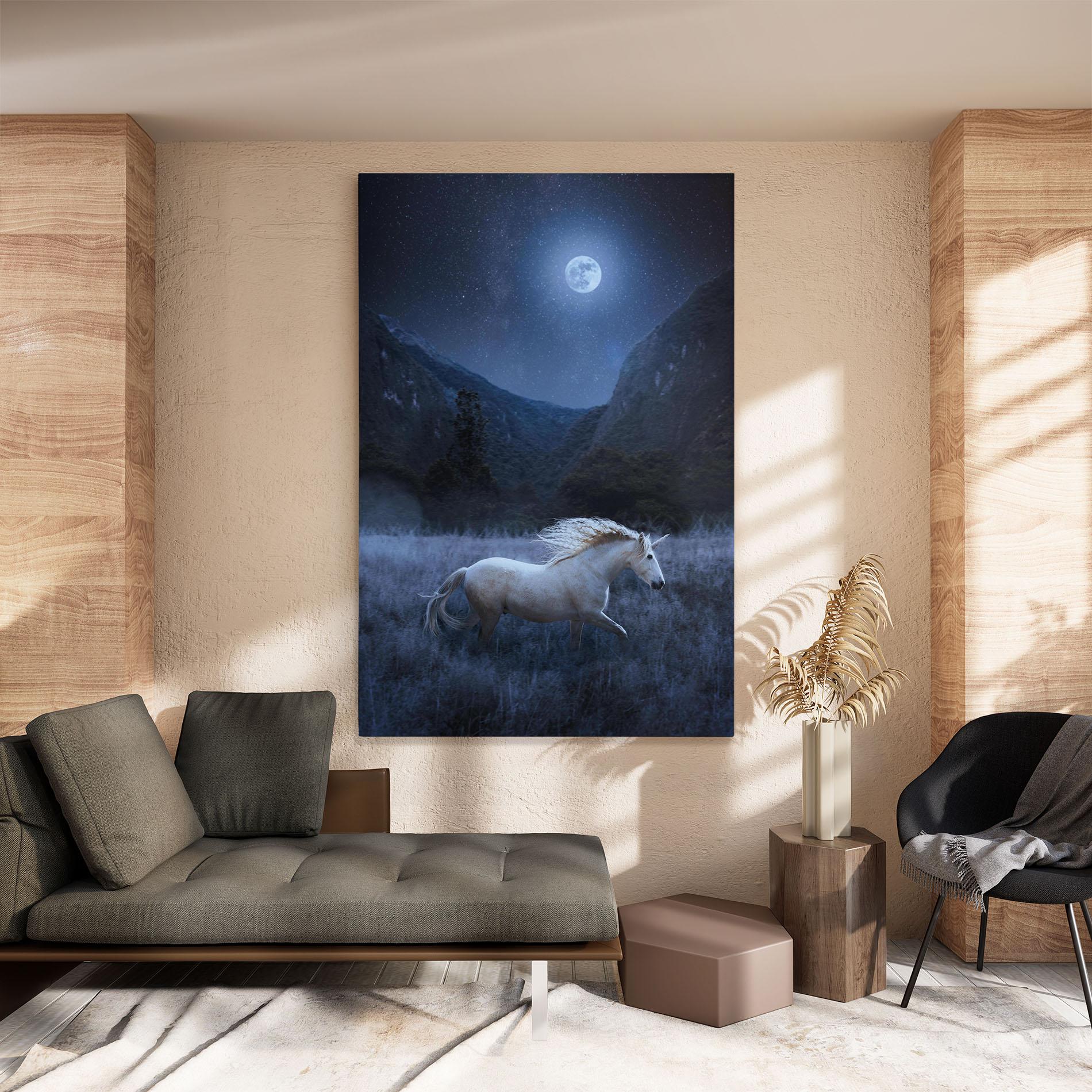 Tablou Canvas Blue Moon Unicorn mockup 8