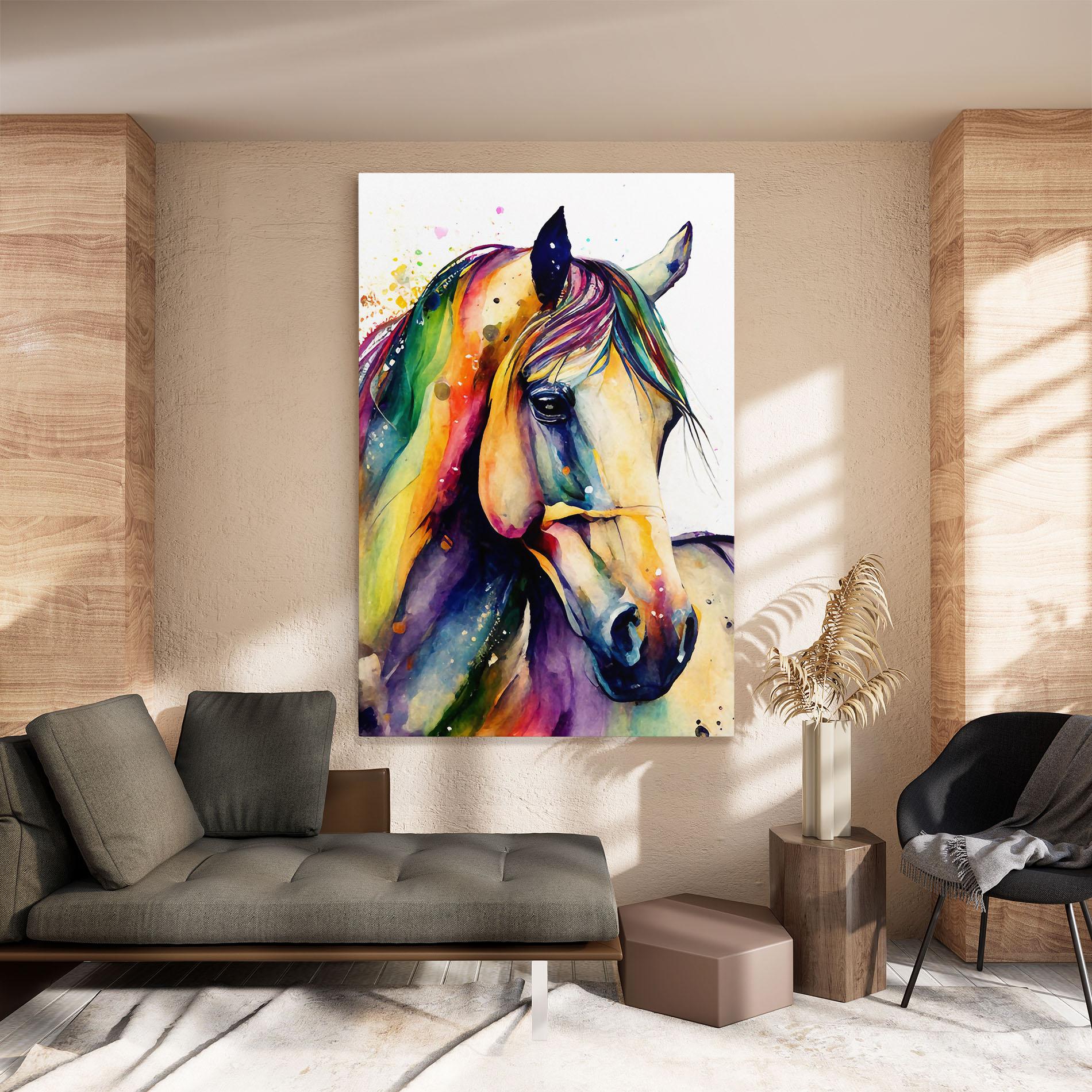 Tablou Canvas Colorful Horse mockup 8