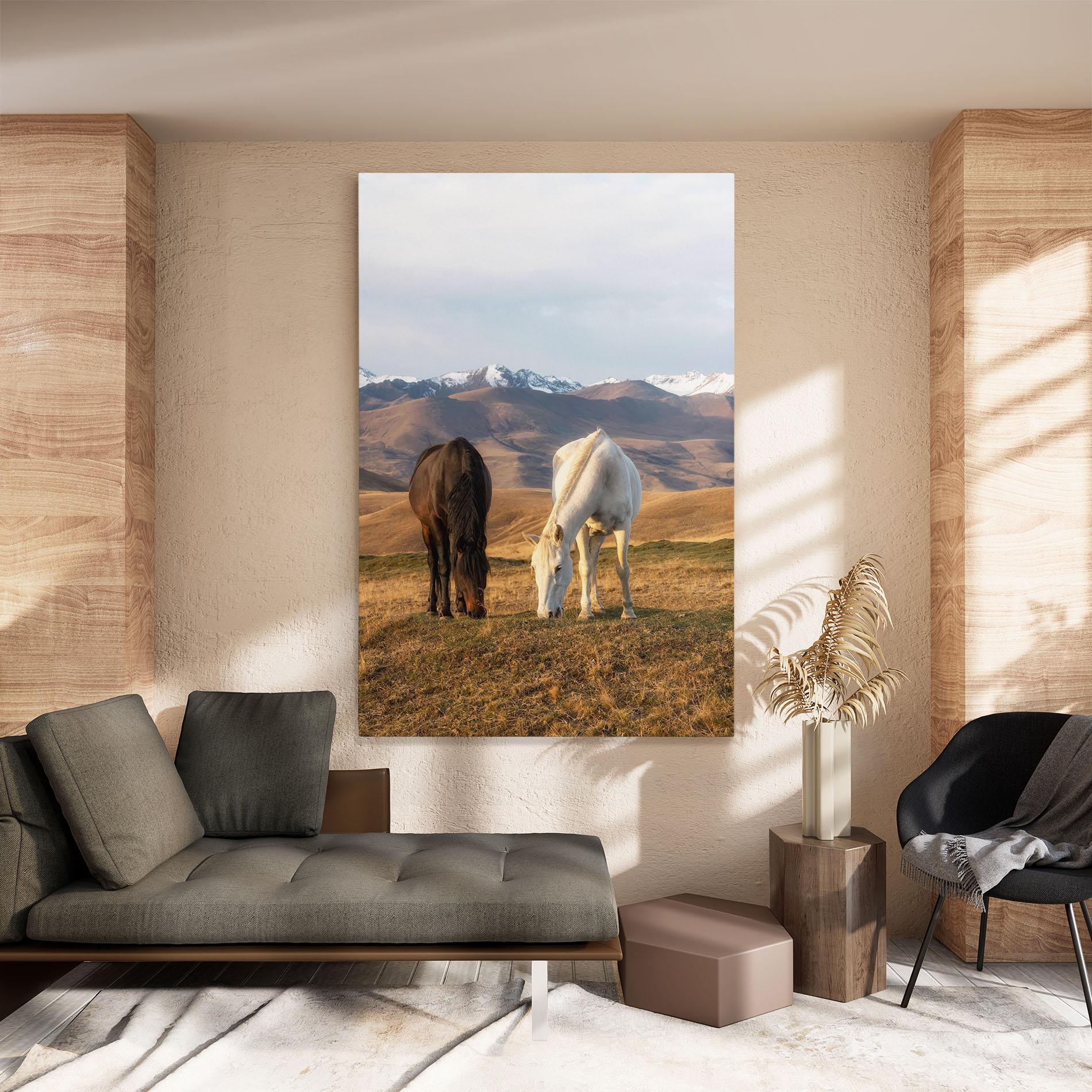 Tablou Canvas Mountain Horses mockup 8