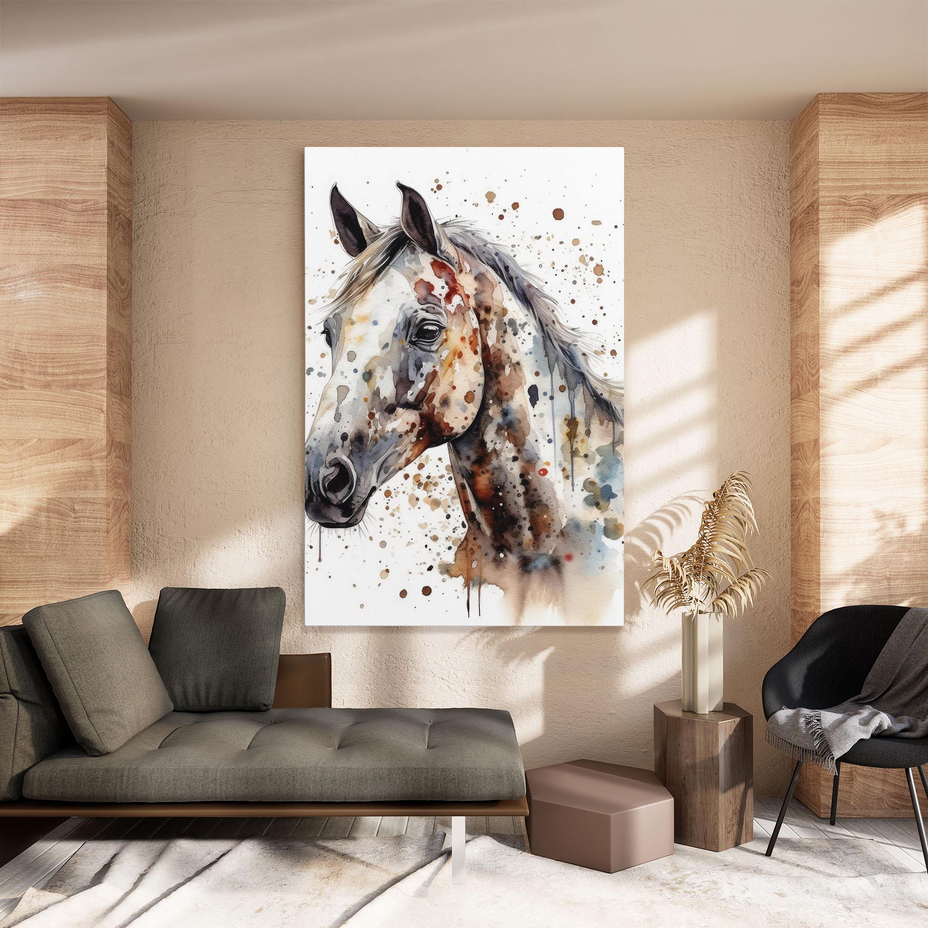 Tablou Canvas Watercolor Horse mockup 8