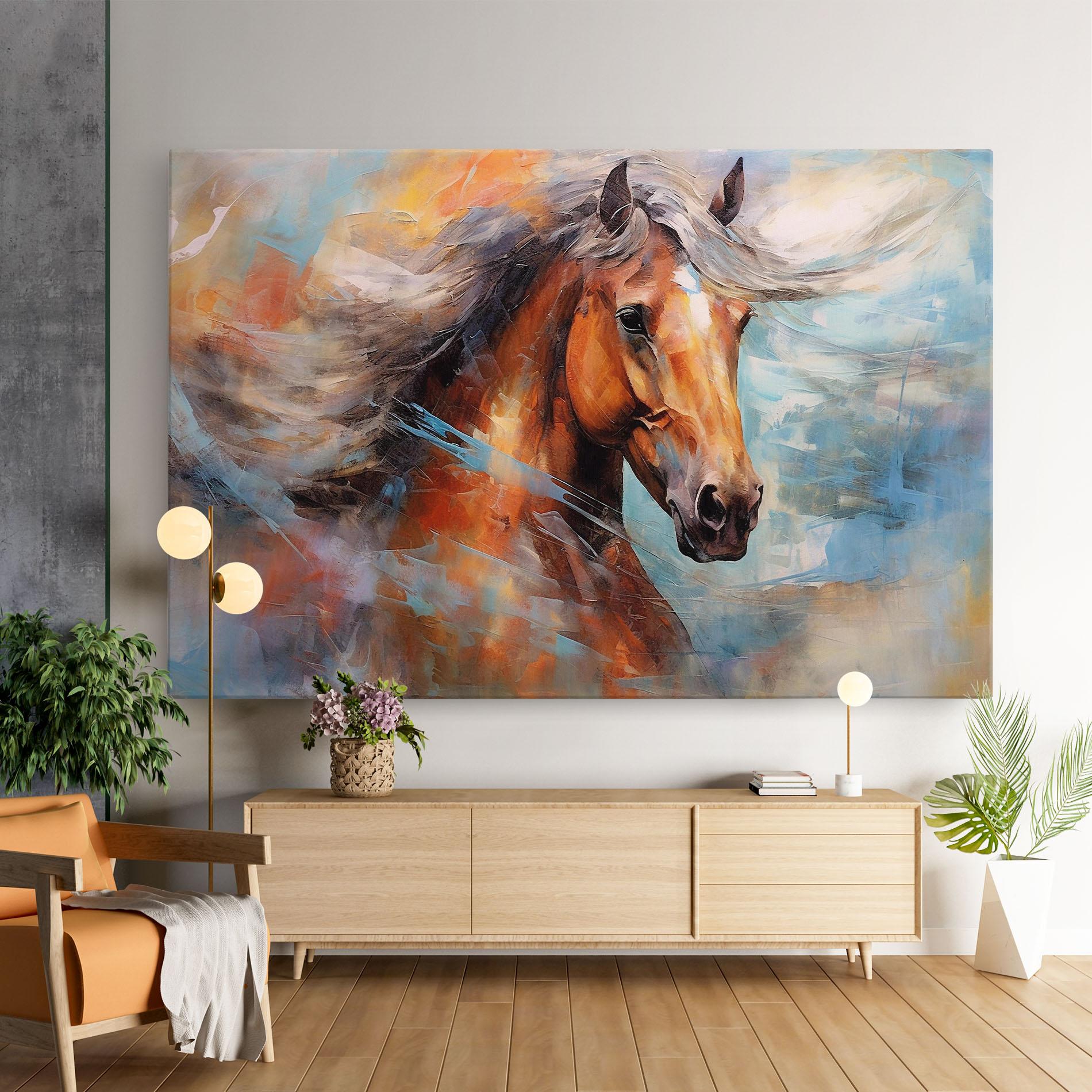 Tablou Canvas Beautiful Brown Horse mockup 9
