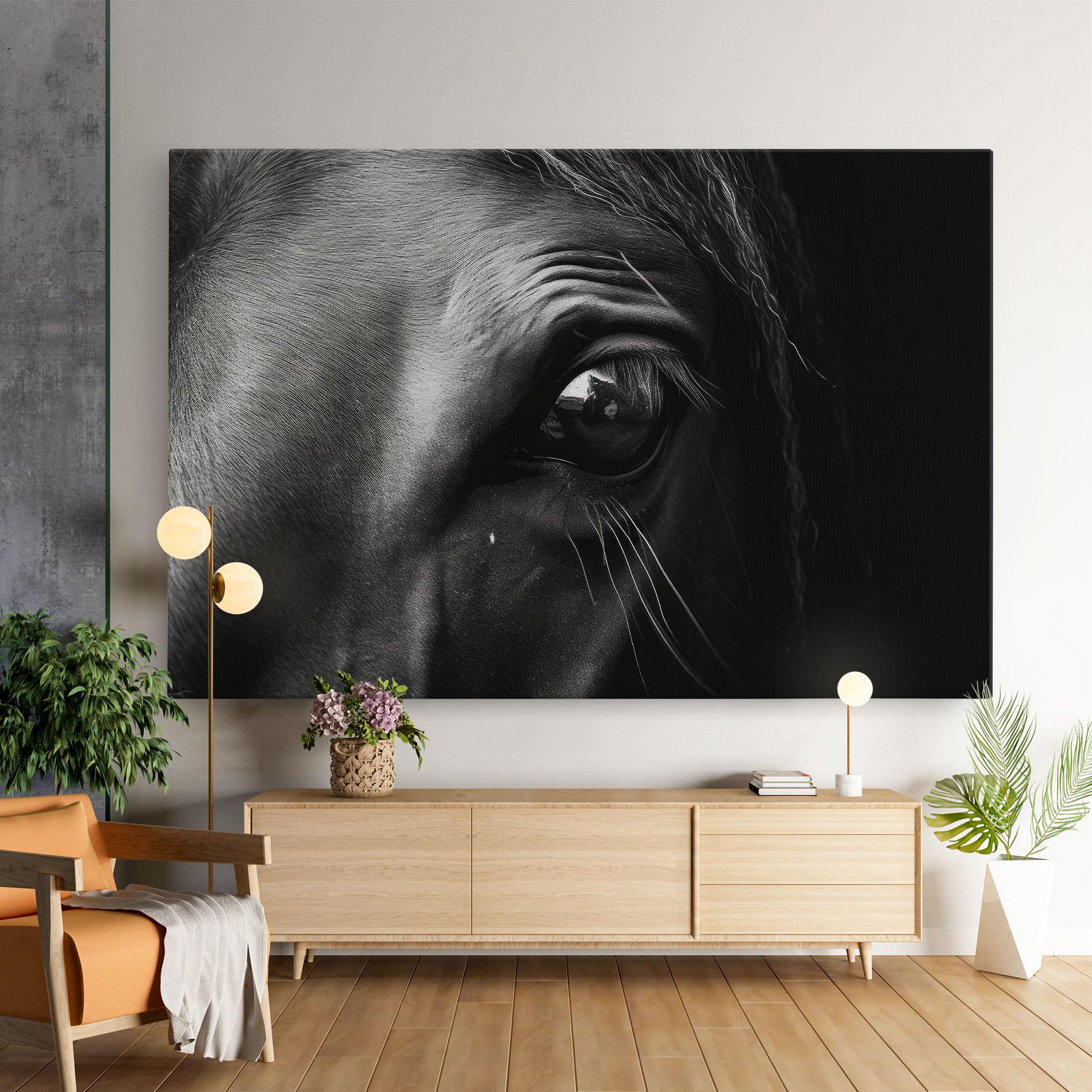 Tablou Canvas Black Horse Eye mockup 9
