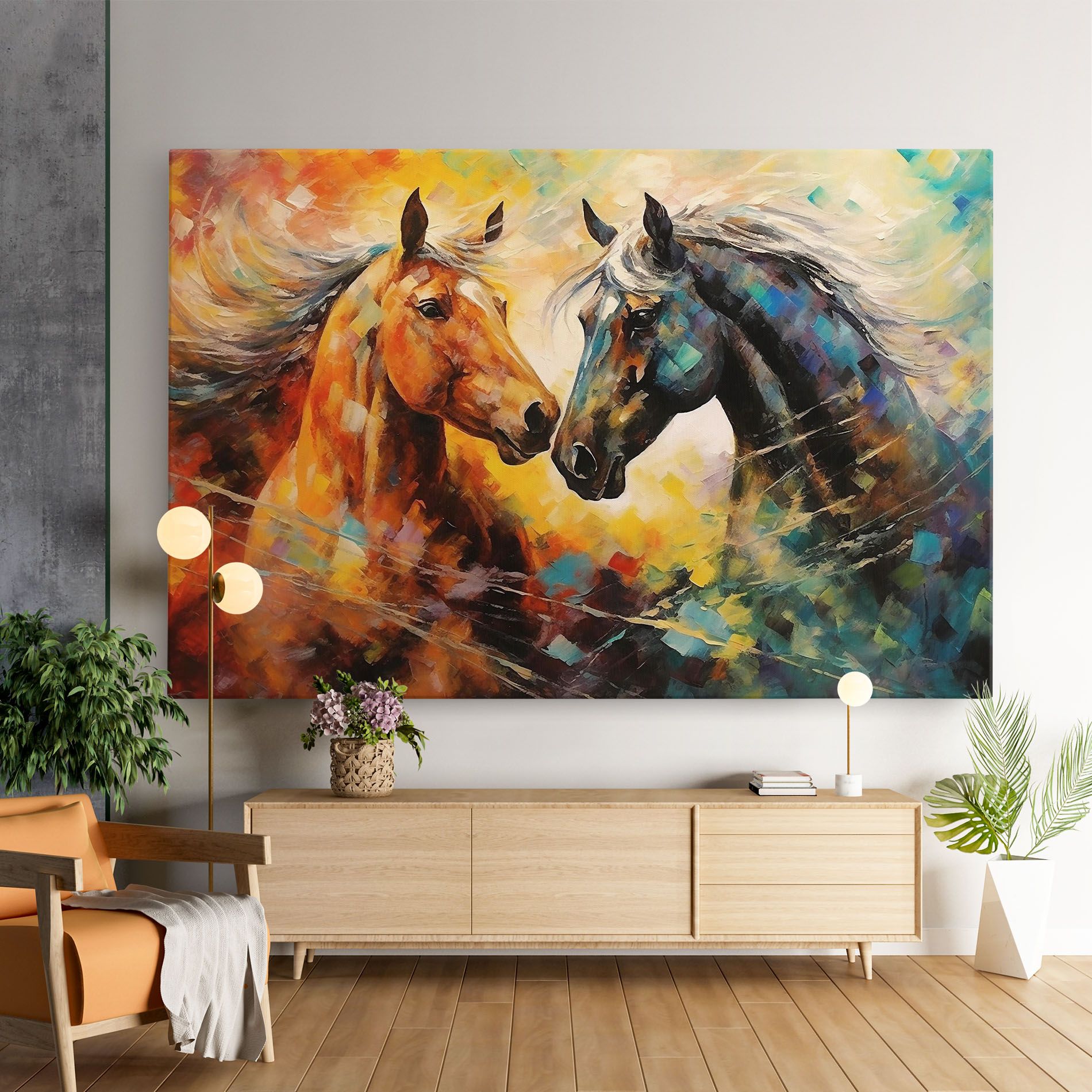 Brown Black Horses mockup 9
