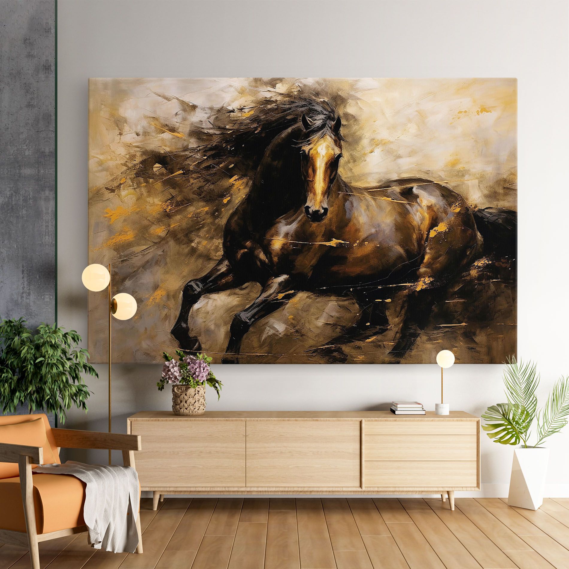 Gold Brown Horse mockup 9