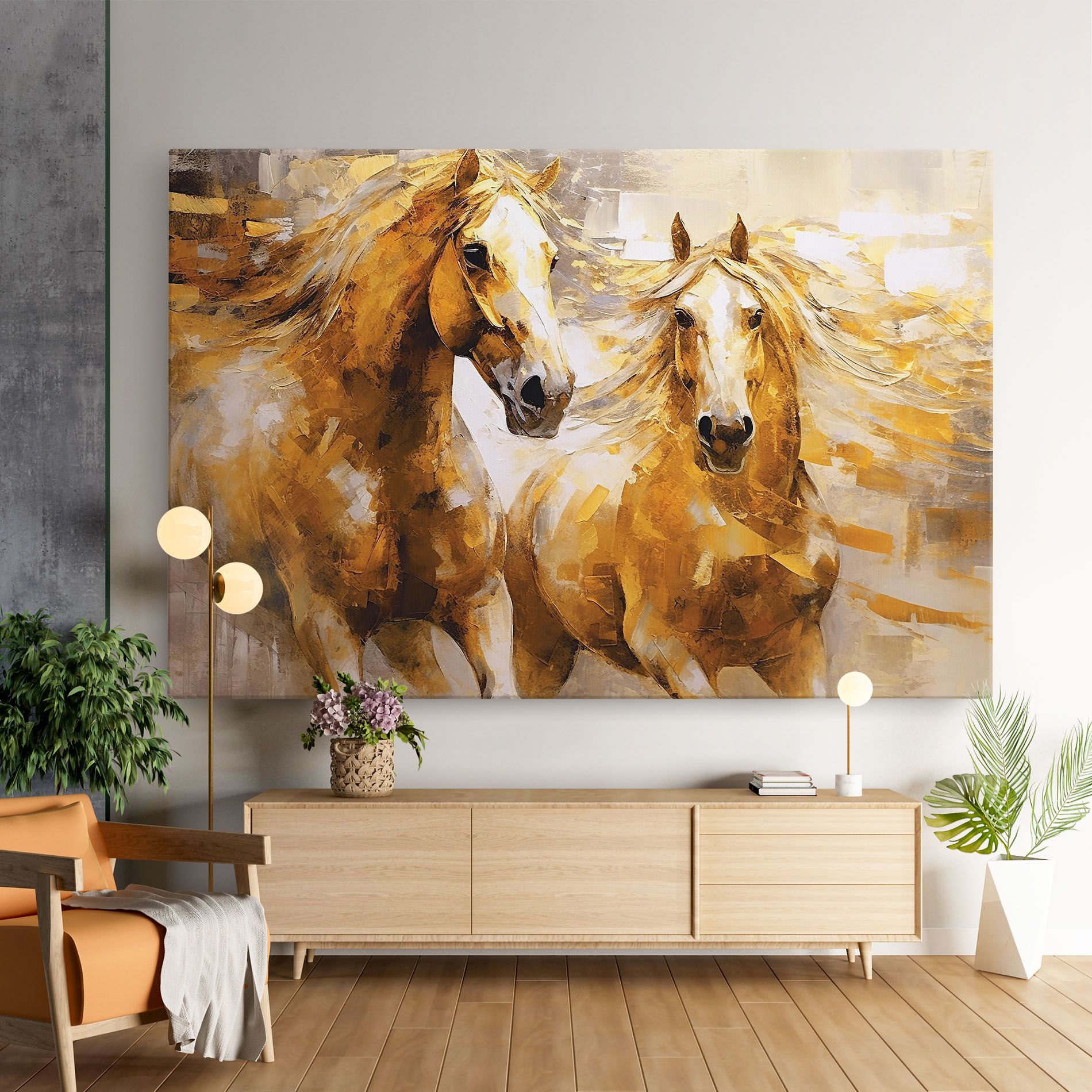 Golden Brown Horses mockup 9