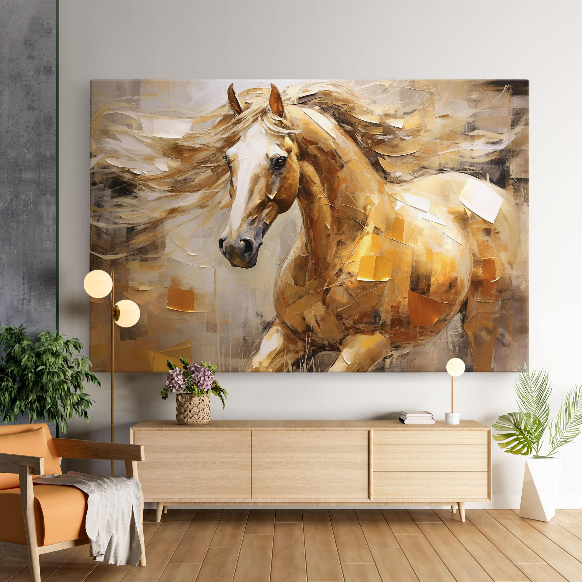 Tablou Canvas Light Brown Horse mockup 9