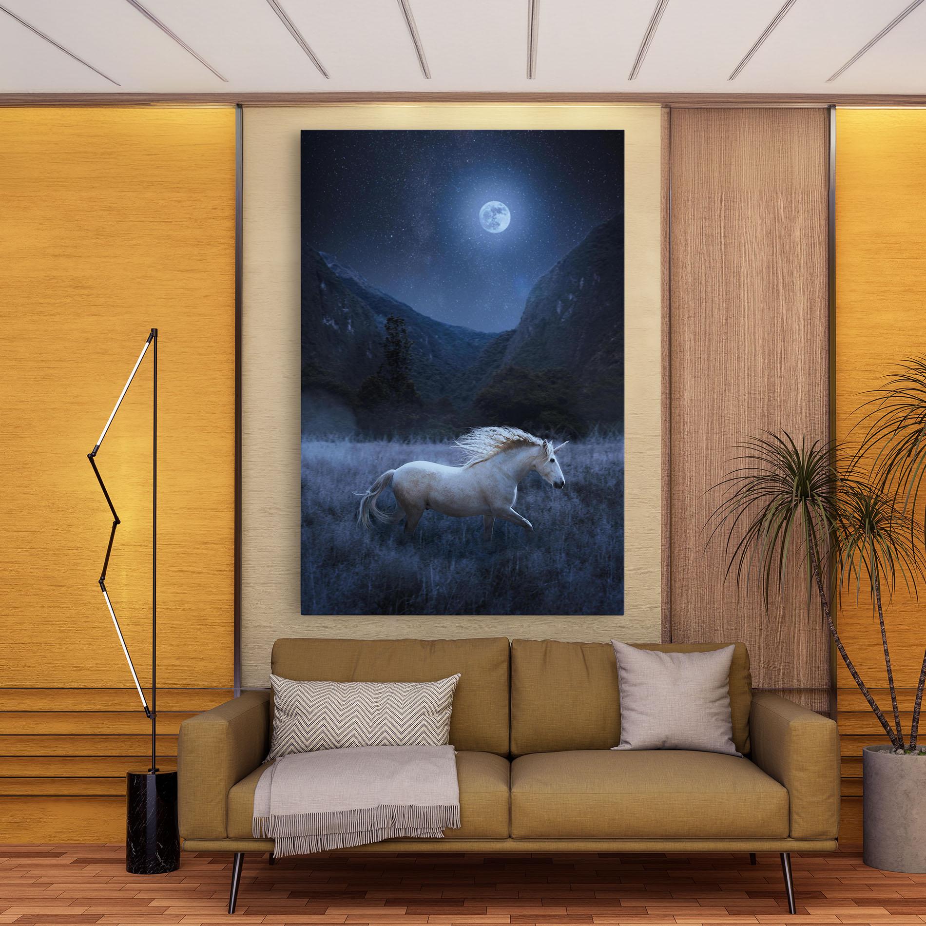 Tablou Canvas Blue Moon Unicorn mockup 9