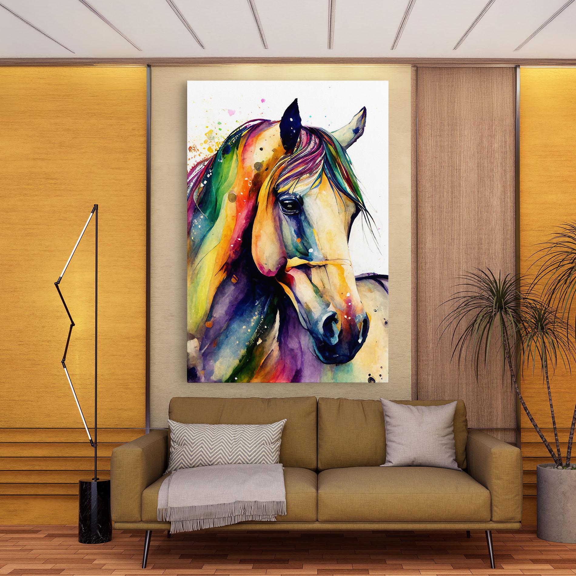 Tablou Canvas Colorful Horse mockup 9