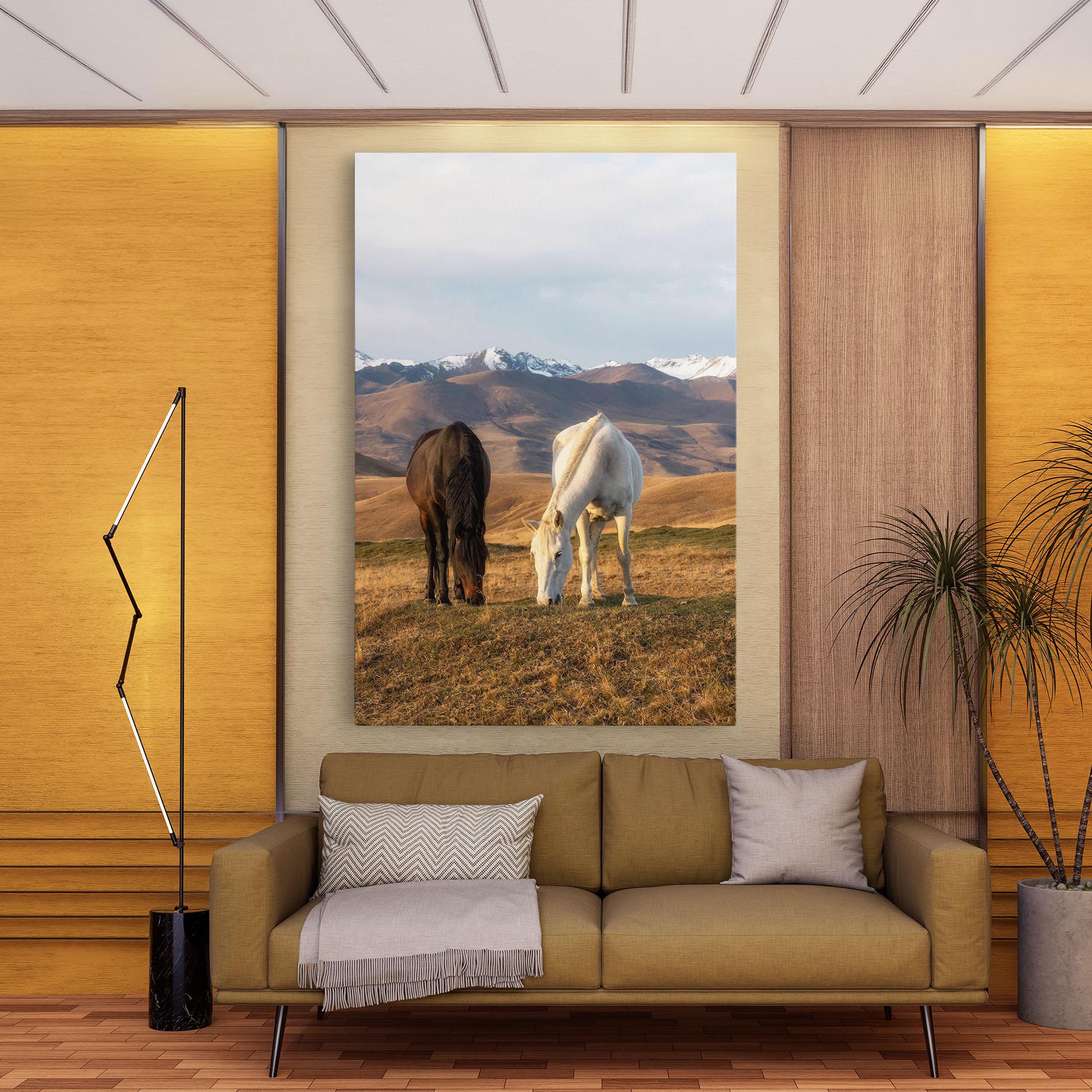 Tablou Canvas Mountain Horses mockup 9