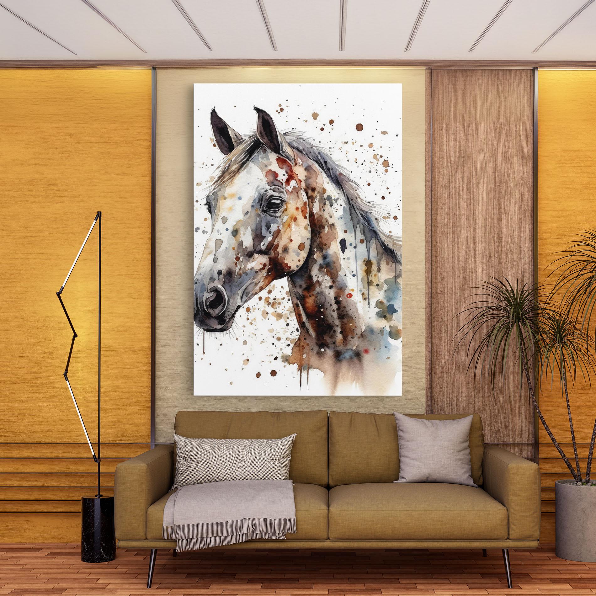 Tablou Canvas Watercolor Horse mockup 9