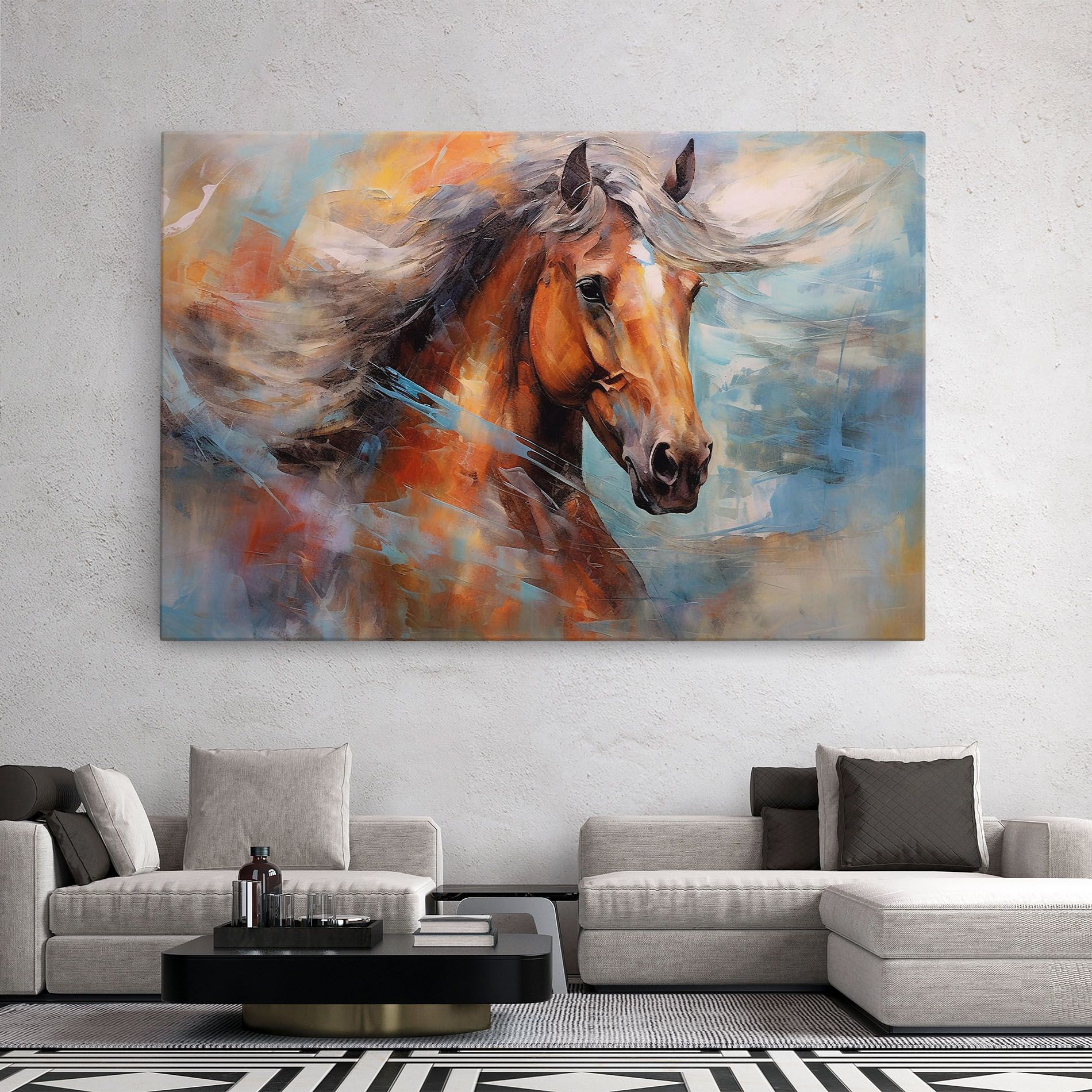 Beautiful Brown Horse mockup 2