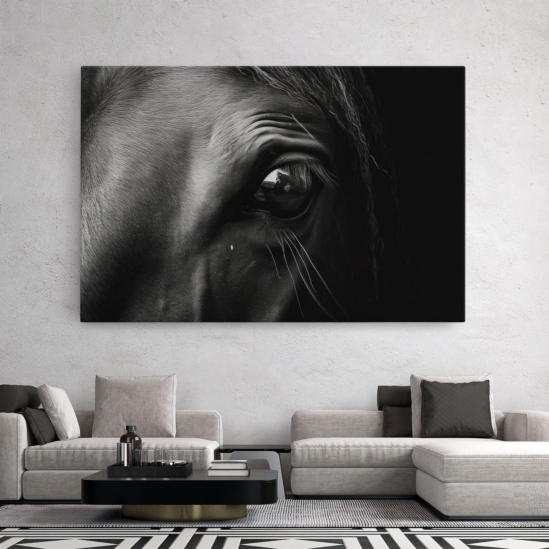 Tablou Canvas Black Horse Eye mockup 2