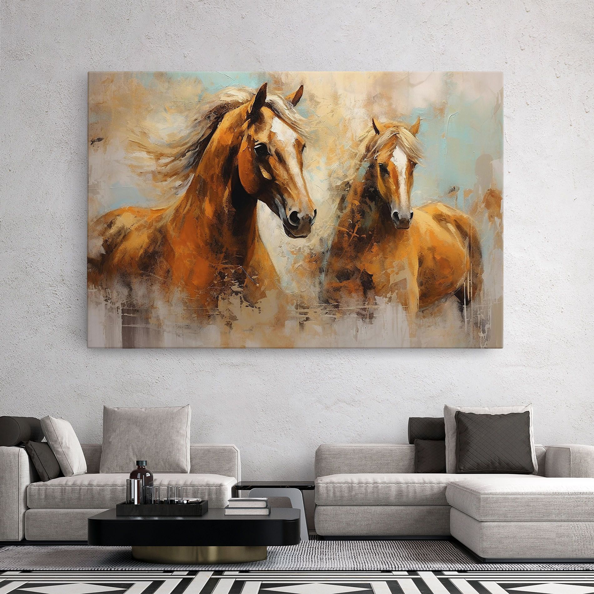 Brown Horses Staying mockup 2