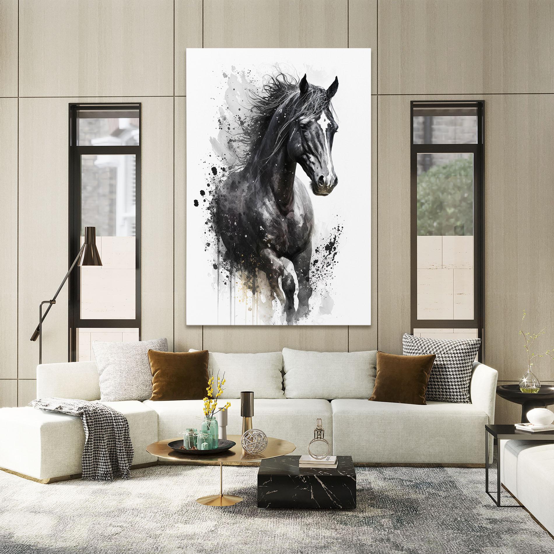 Tablou Canvas Black Horse mockup 2