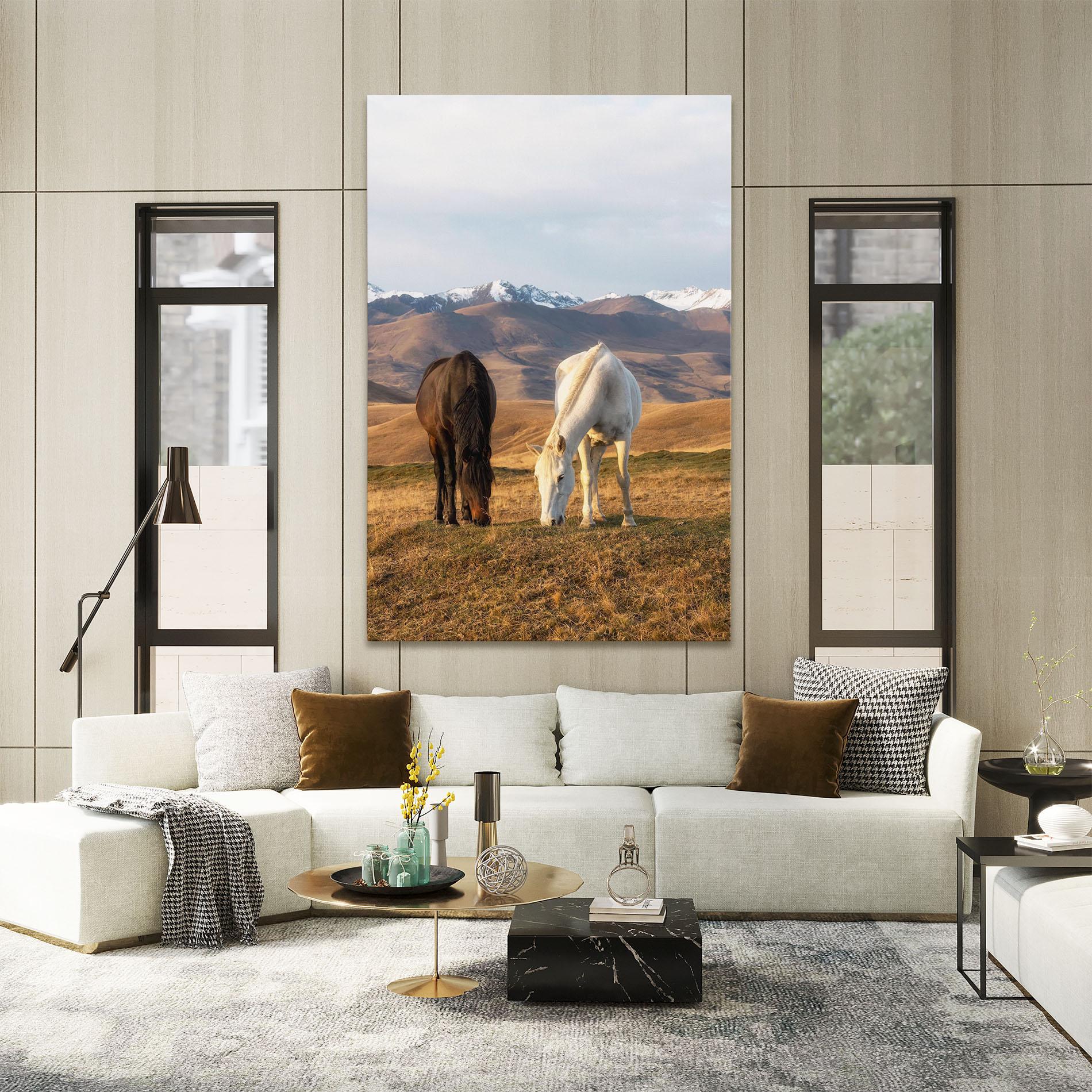Tablou Canvas Mountain Horses mockup 2