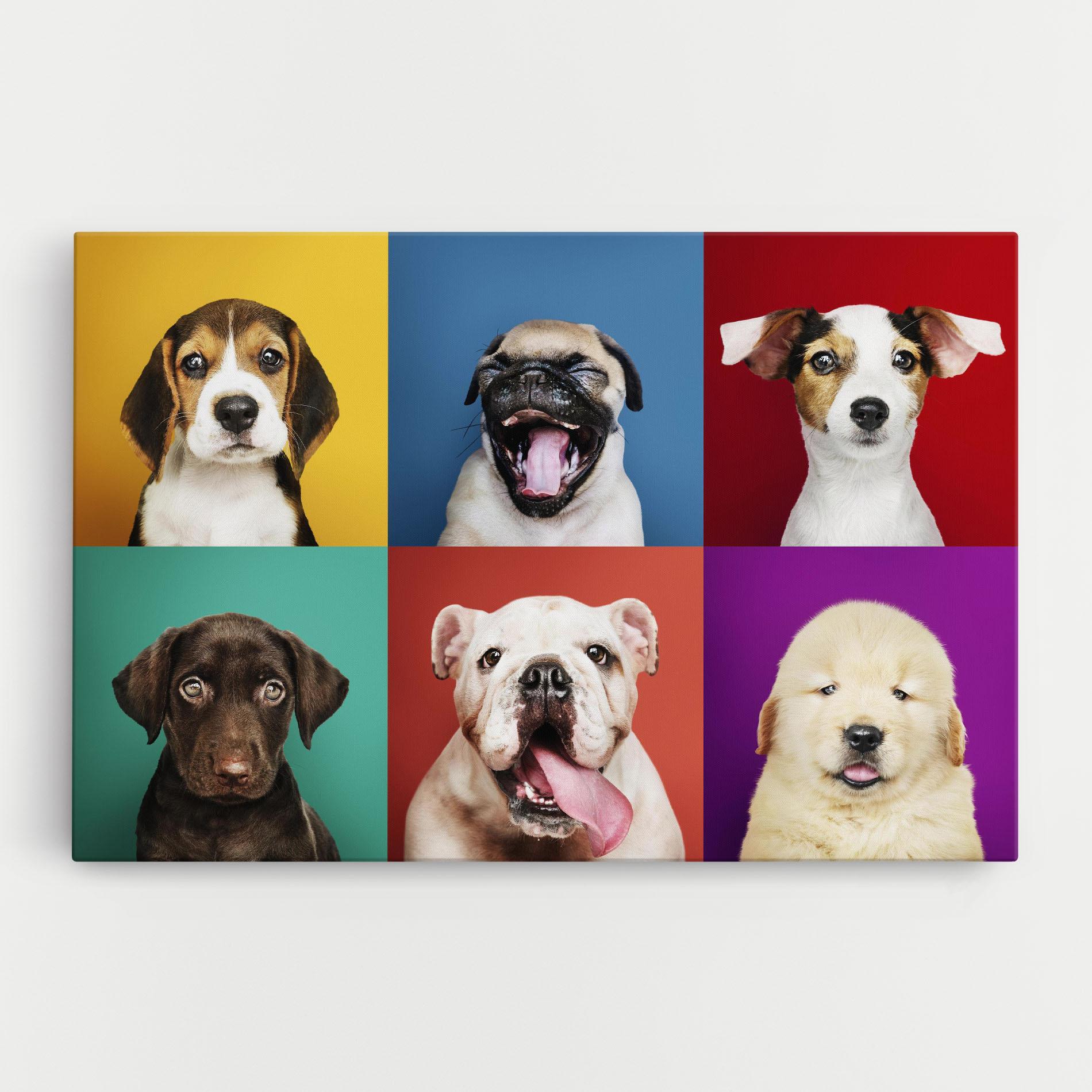Tablou Canvas Adorable Puppies Mix mockup 0