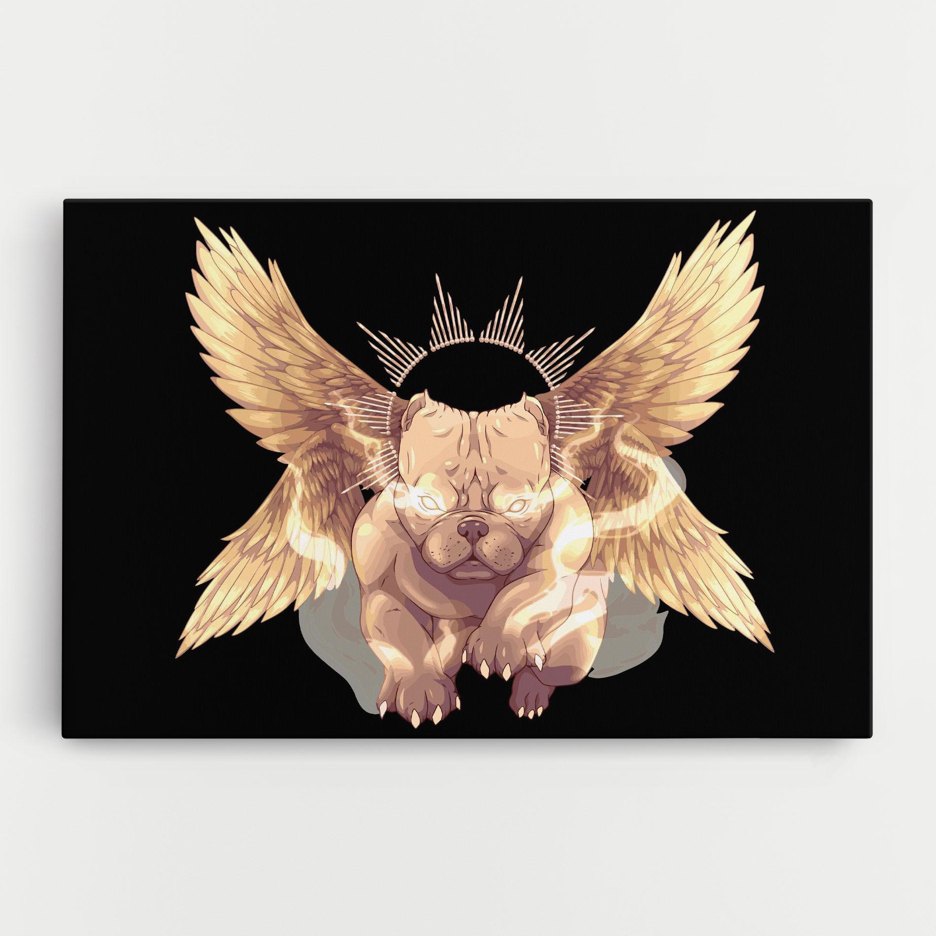 Tablou Canvas Angel Dog mockup 0