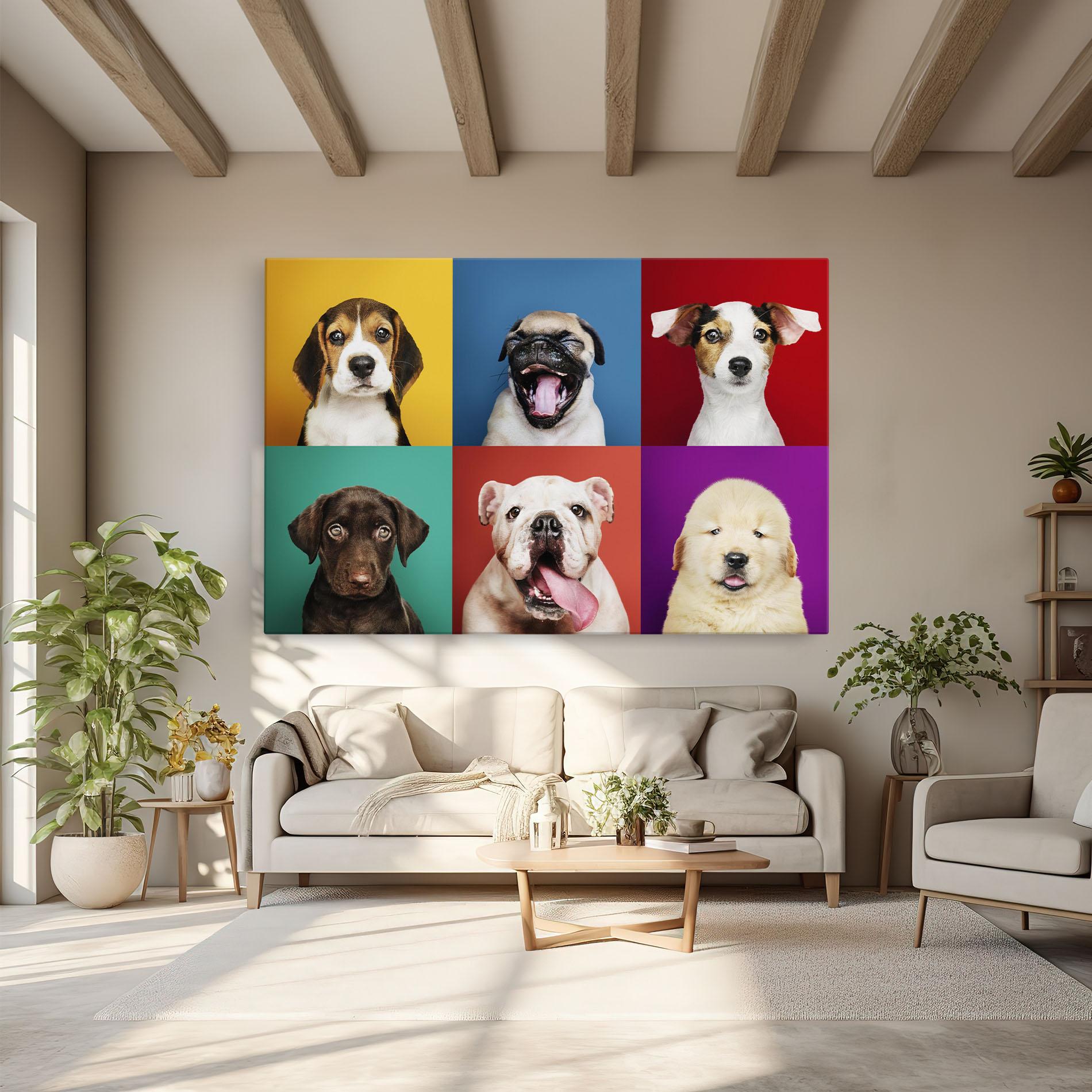 Tablou Canvas Adorable Puppies Mix mockup 6
